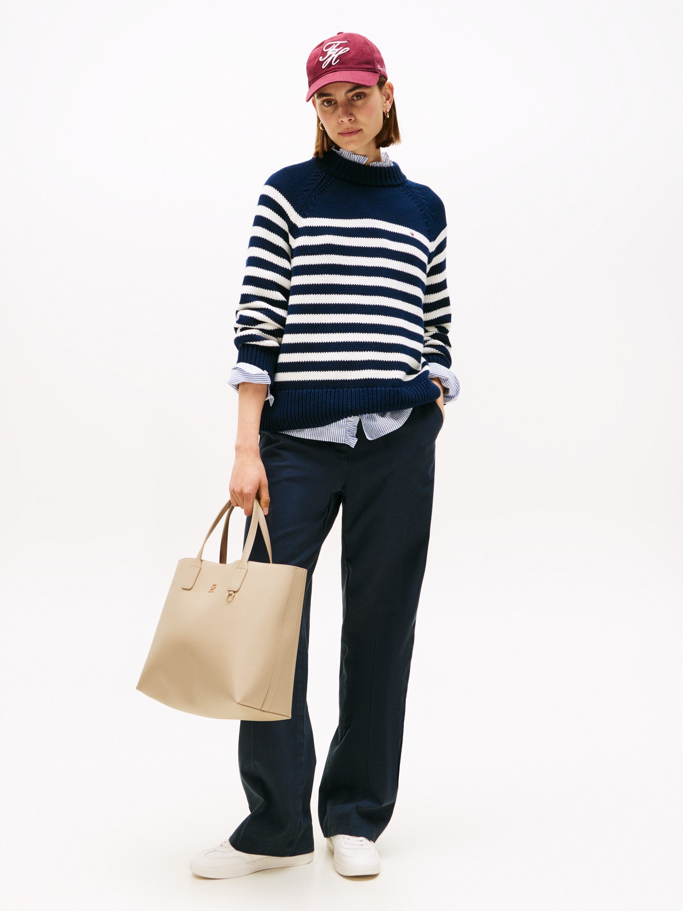 Tommy Hilfiger Tas TH ICON SATCHEL , dames schoudertas, draagtas met binnenzak
