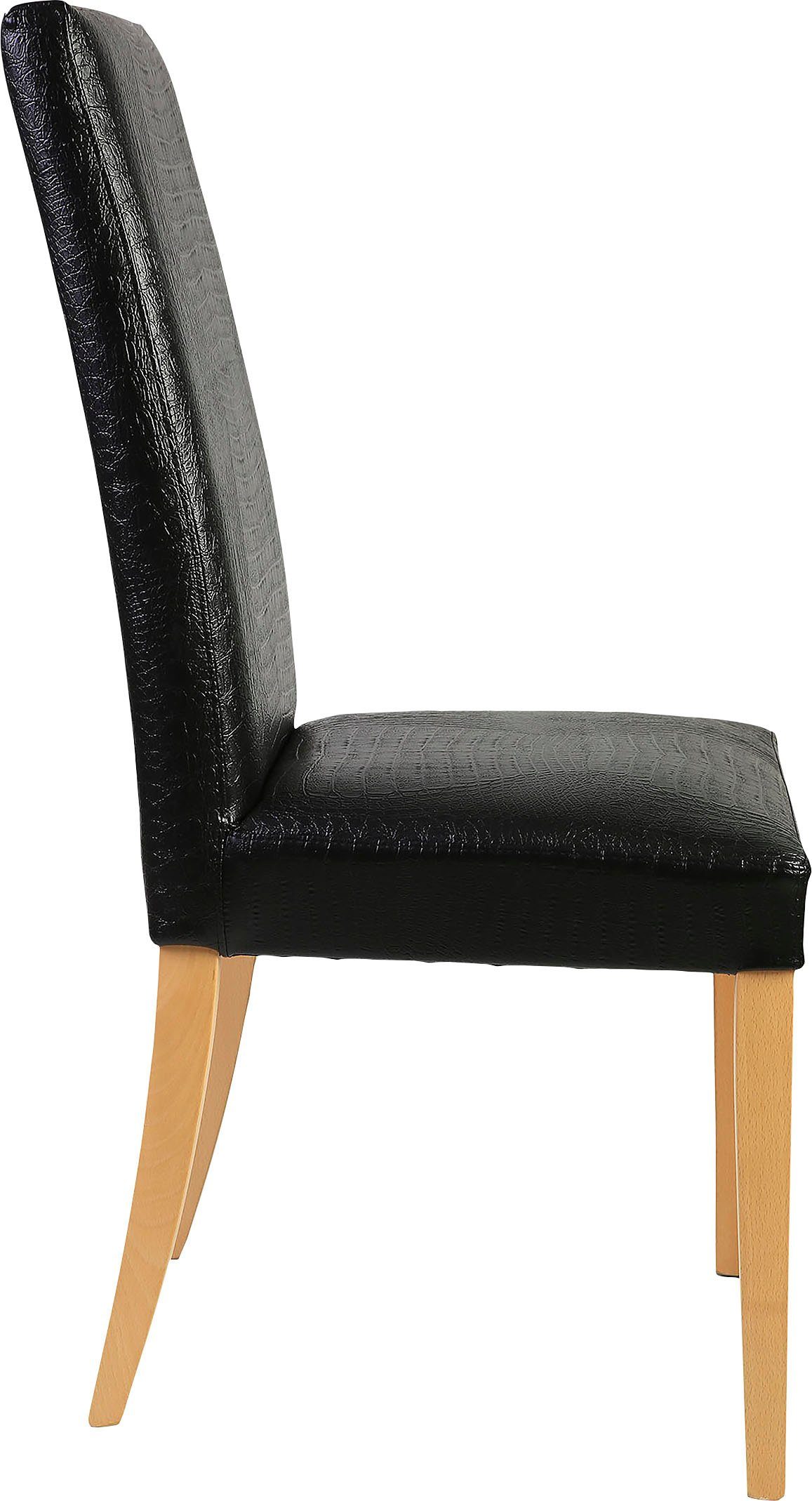 Home affaire Stoel Java Overtrokken met kunstleer met animal-stempeldruk (set, 2 stuks)