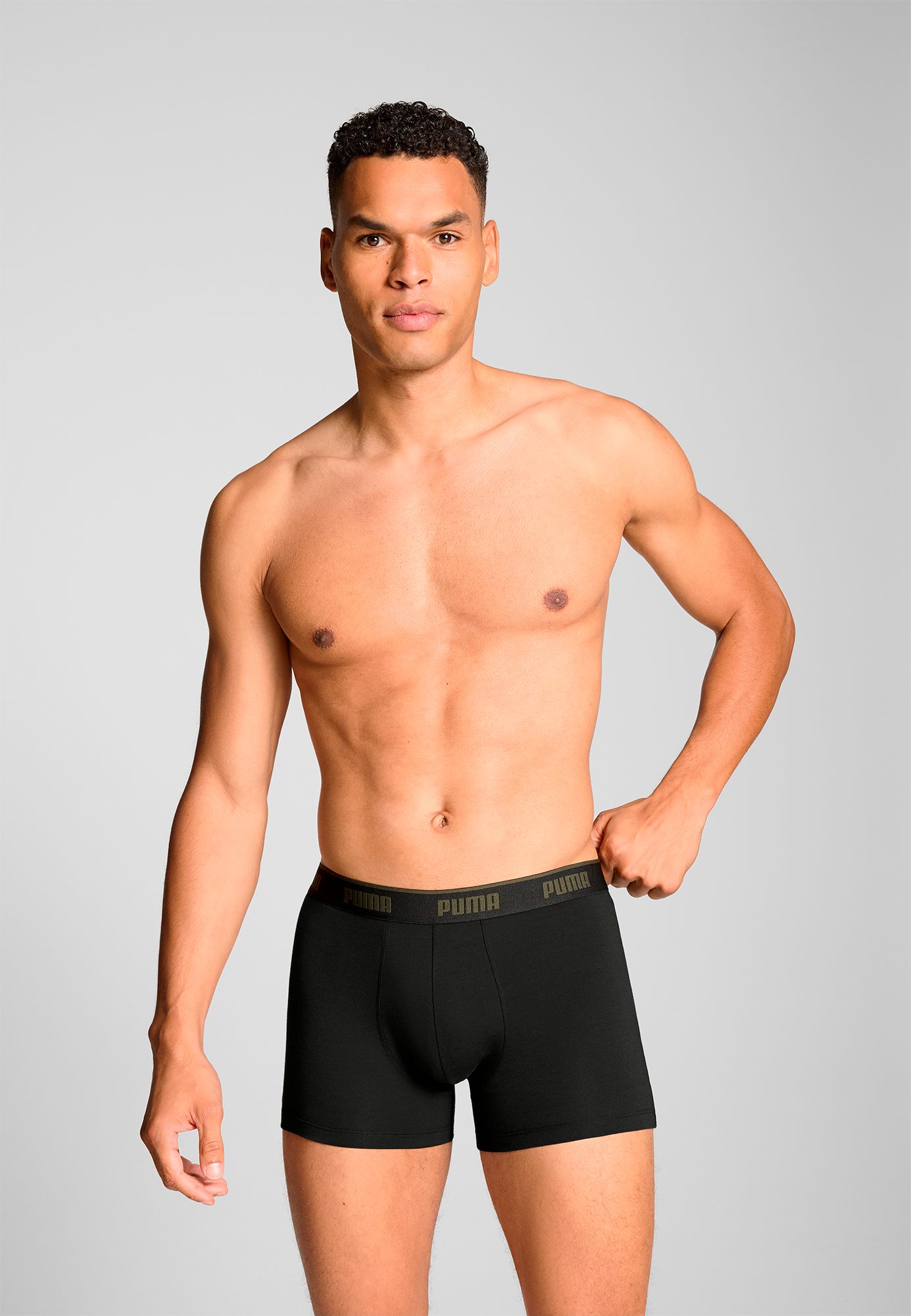 PUMA Boxershort PUMA MEN EVERYDAY BASIC BOXERS 3P Comfortabele elastische logotailleband (Set van 3)