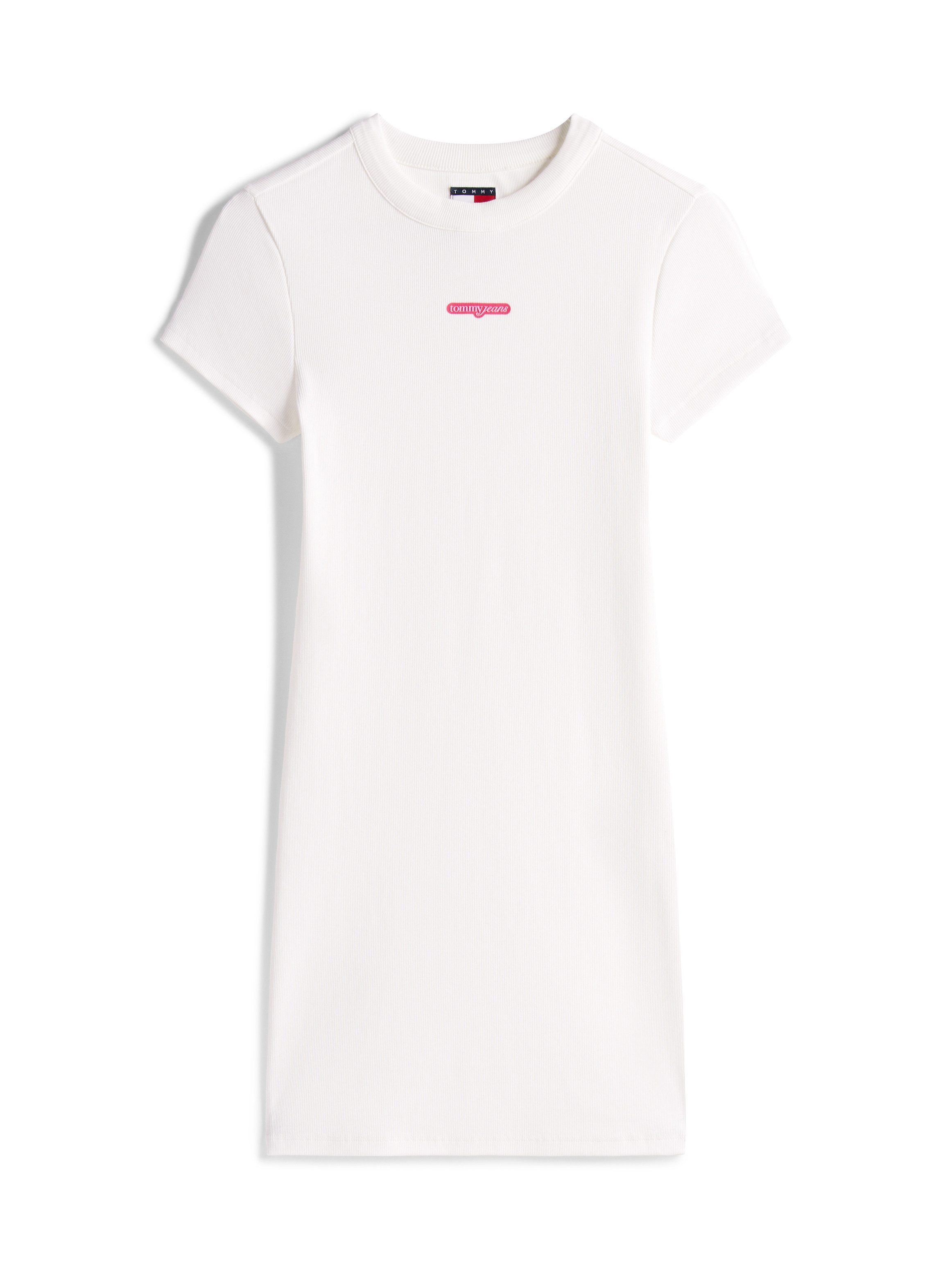 TOMMY JEANS Jerseyjurk TJW SCRIPT MINI RIB DRESS EXT