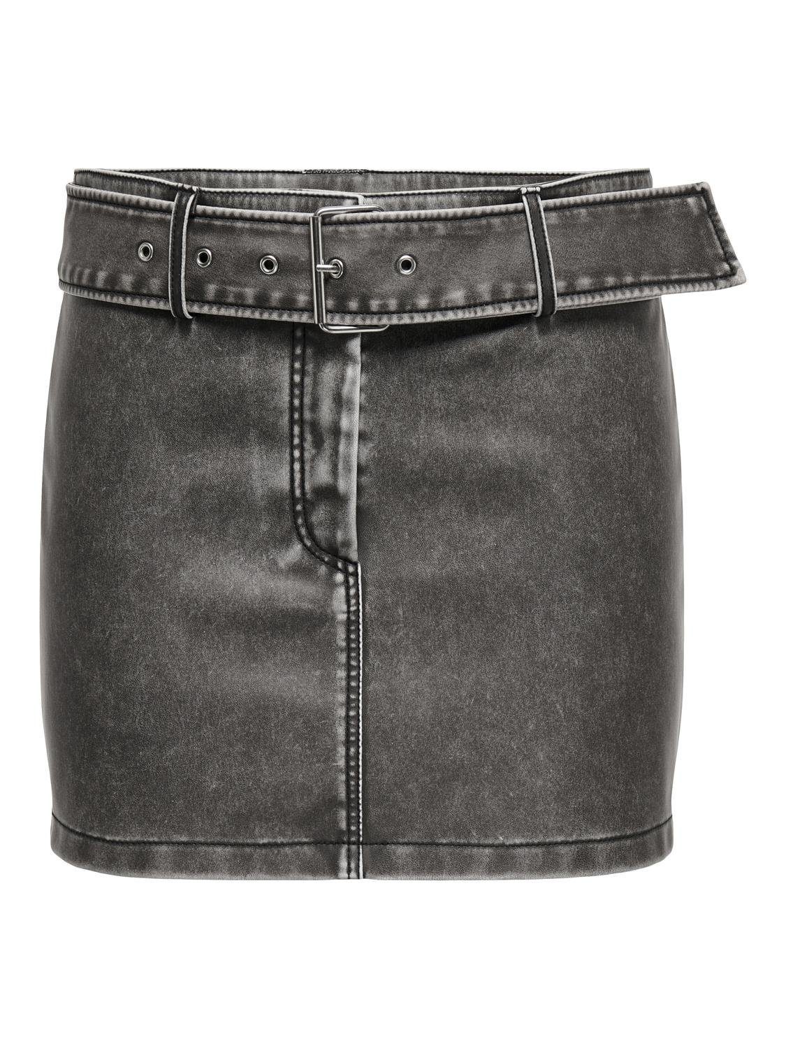 Only Minirok ONLELLA FAUX LEATHER LW MINI SKIRT OTW