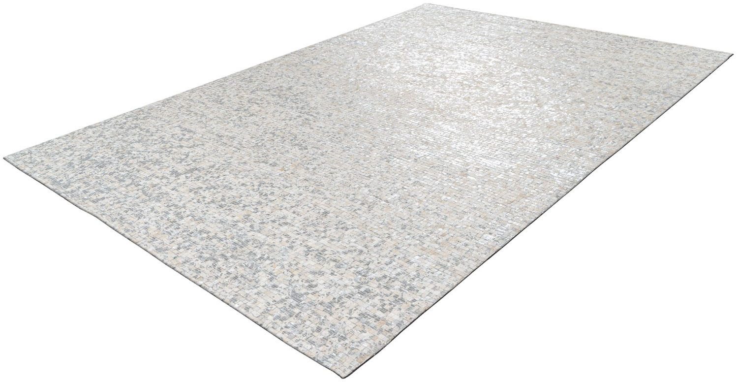 aRTE ESPINA Vloerkleed Finish 100 natuurlijk lederen tapijt, met glanzende metallic kleur, rug van vilt