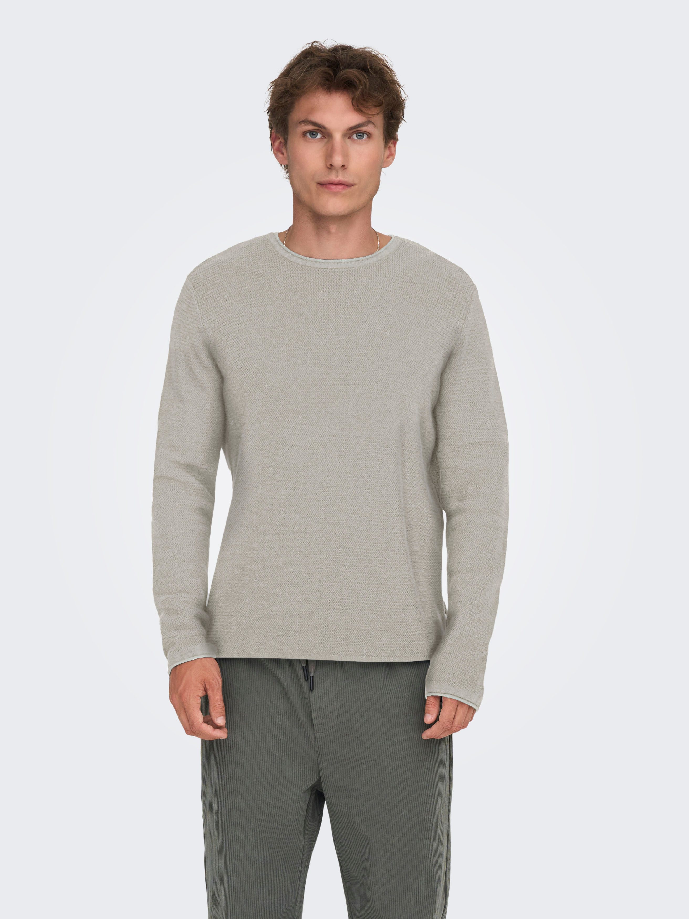 ONLY & SONS Gebreide trui ONSERIC REG 12 STRUC CREW KNIT