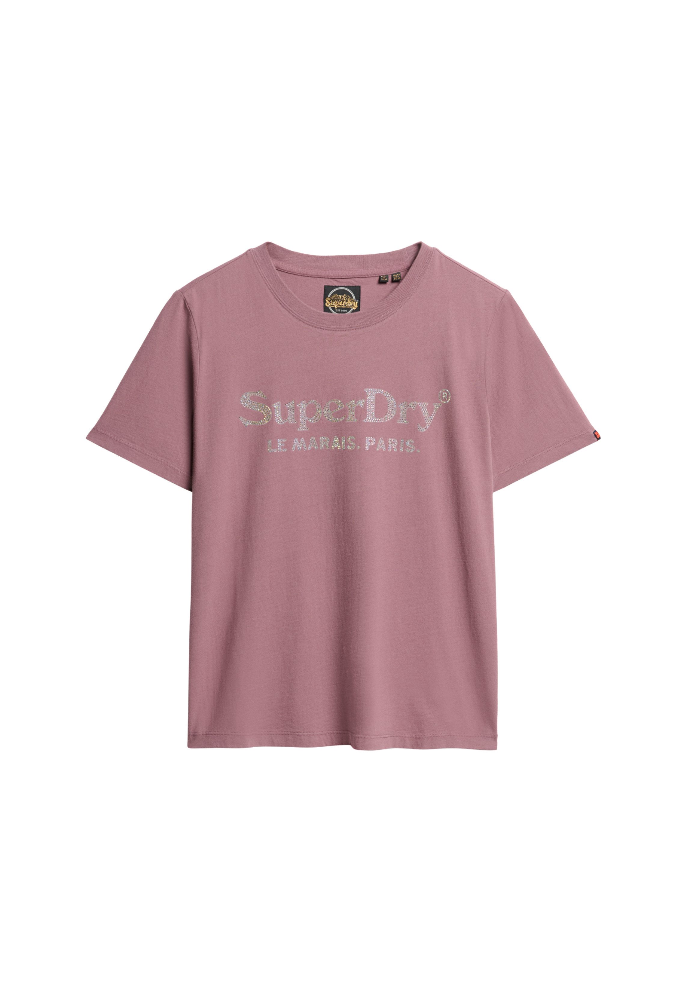 Superdry Shirt met korte mouwen VENUE METALLIC RELAXED TEE