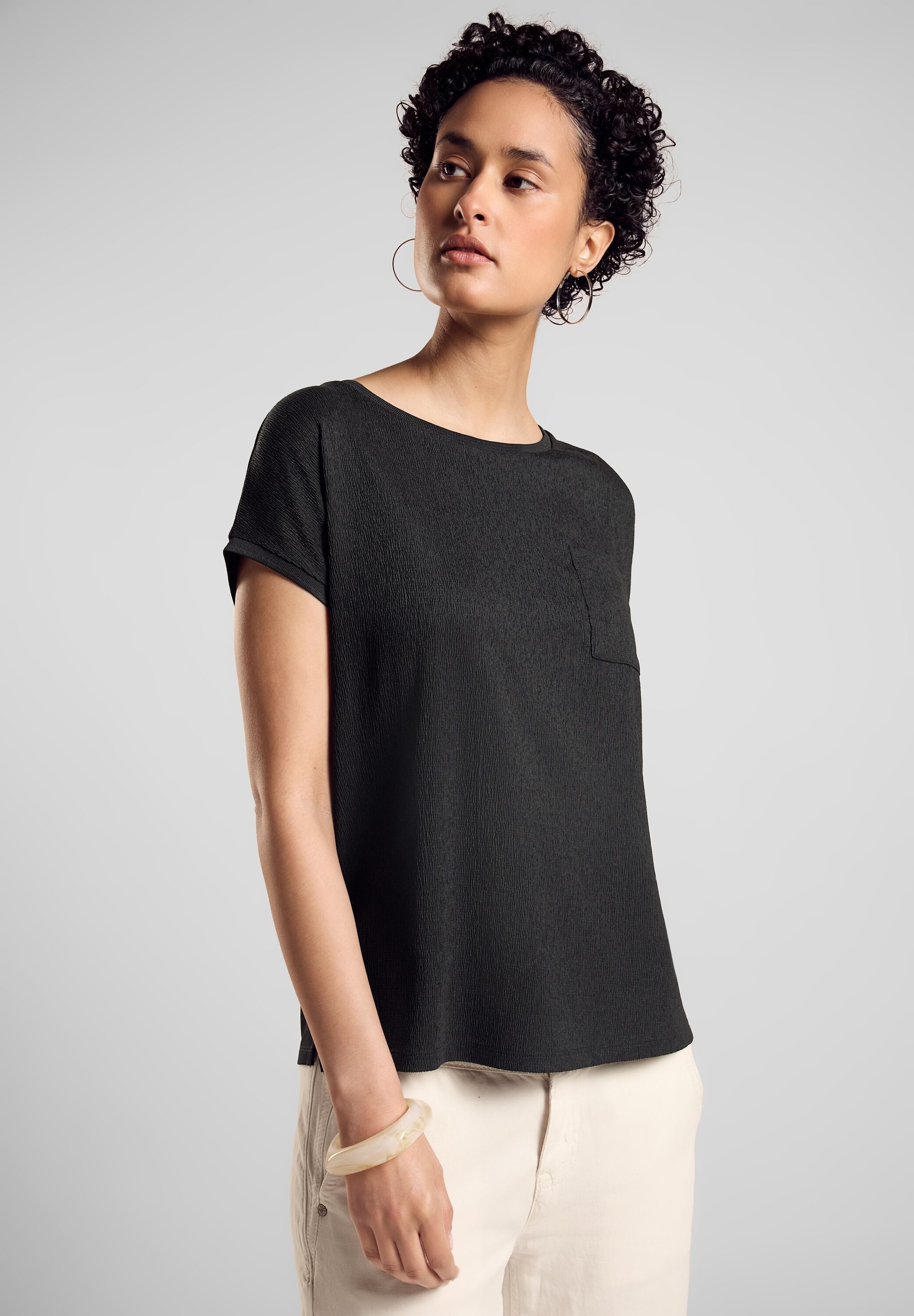 STREET ONE Shirttop met borstzak