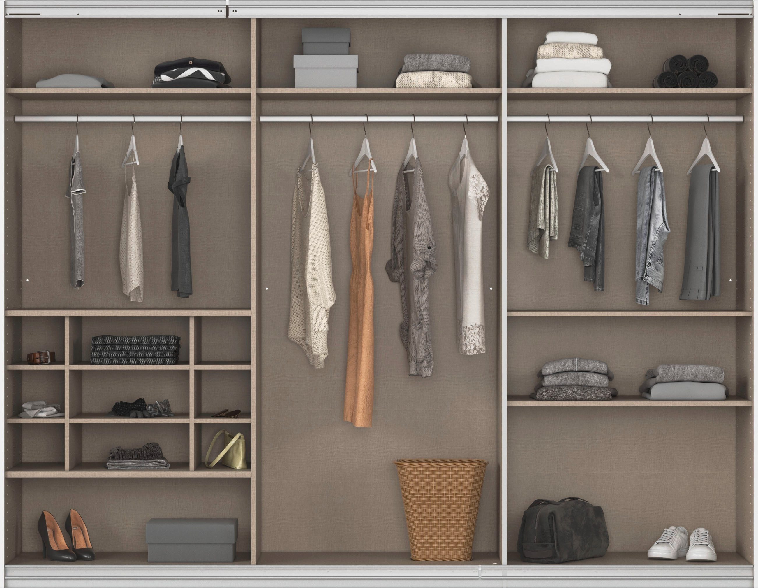 rauch Zweefdeurkast Kledingkast TOMA met passe-partout incl. rek inzet en extra legplanken made in germany