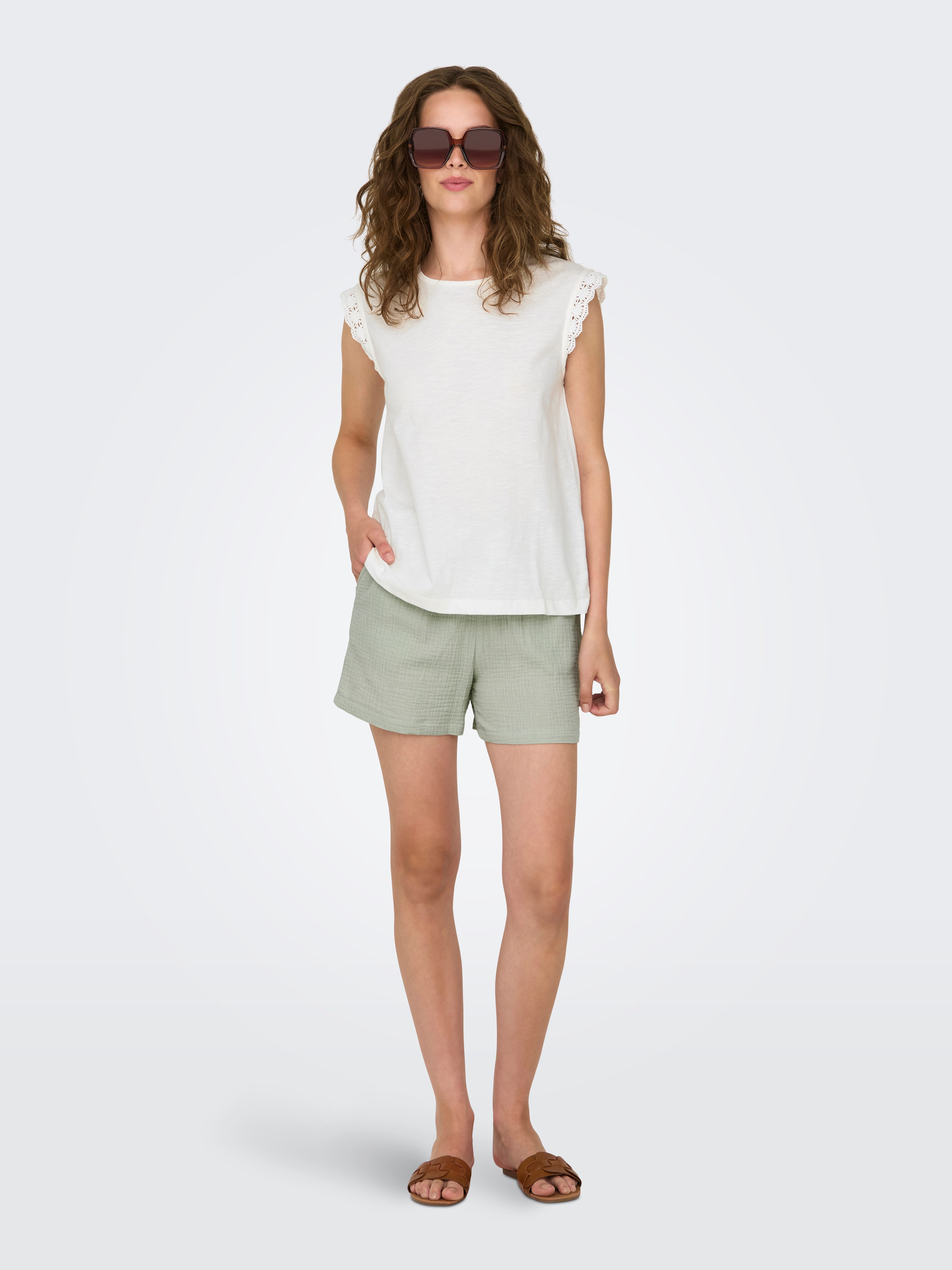 JDY Shirt met korte mouwen JDYSALVA LIFE S/L CROCHET TOP JRS