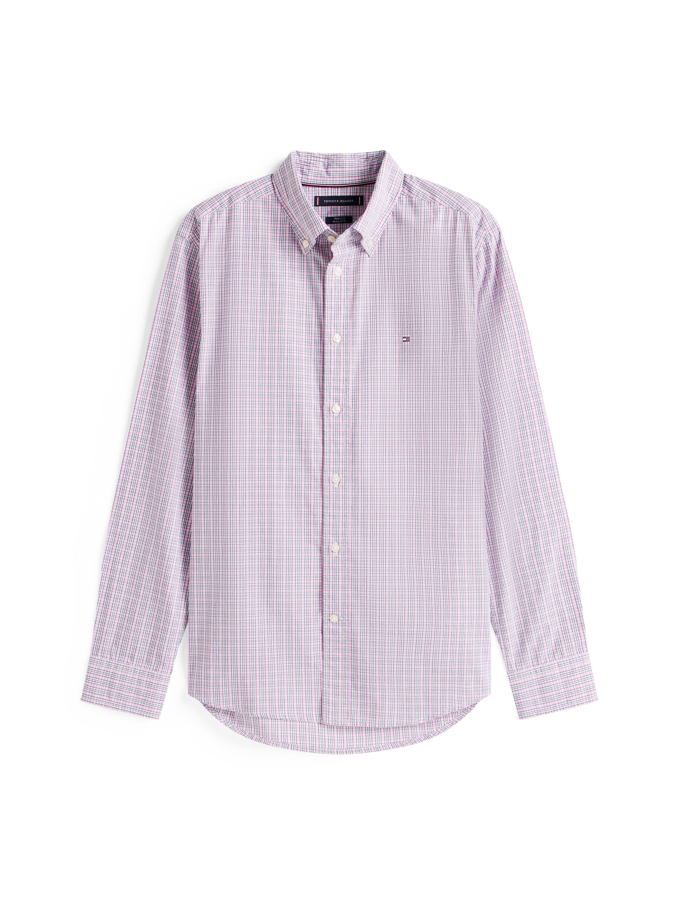 Tommy Hilfiger Overhemd met lange mouwen FLEX POPLIN SMALL TARTAN SHIRT