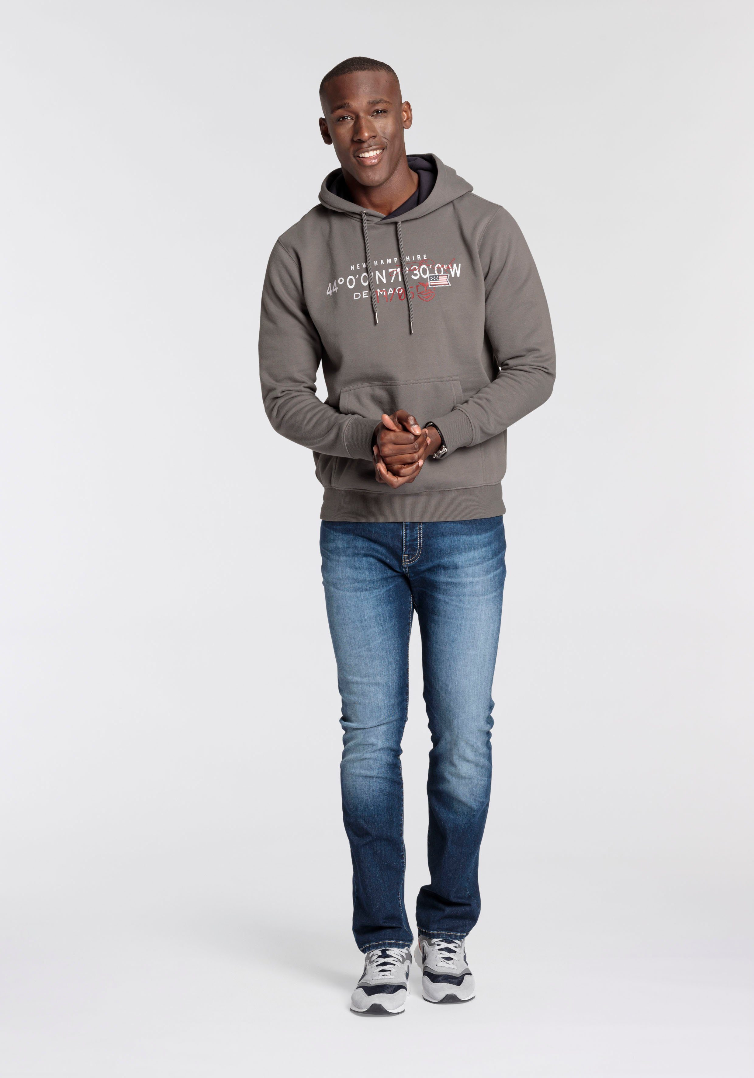 DELMAO Hoodie Lange mouwen, losse pasvorm, met print, met capuchon