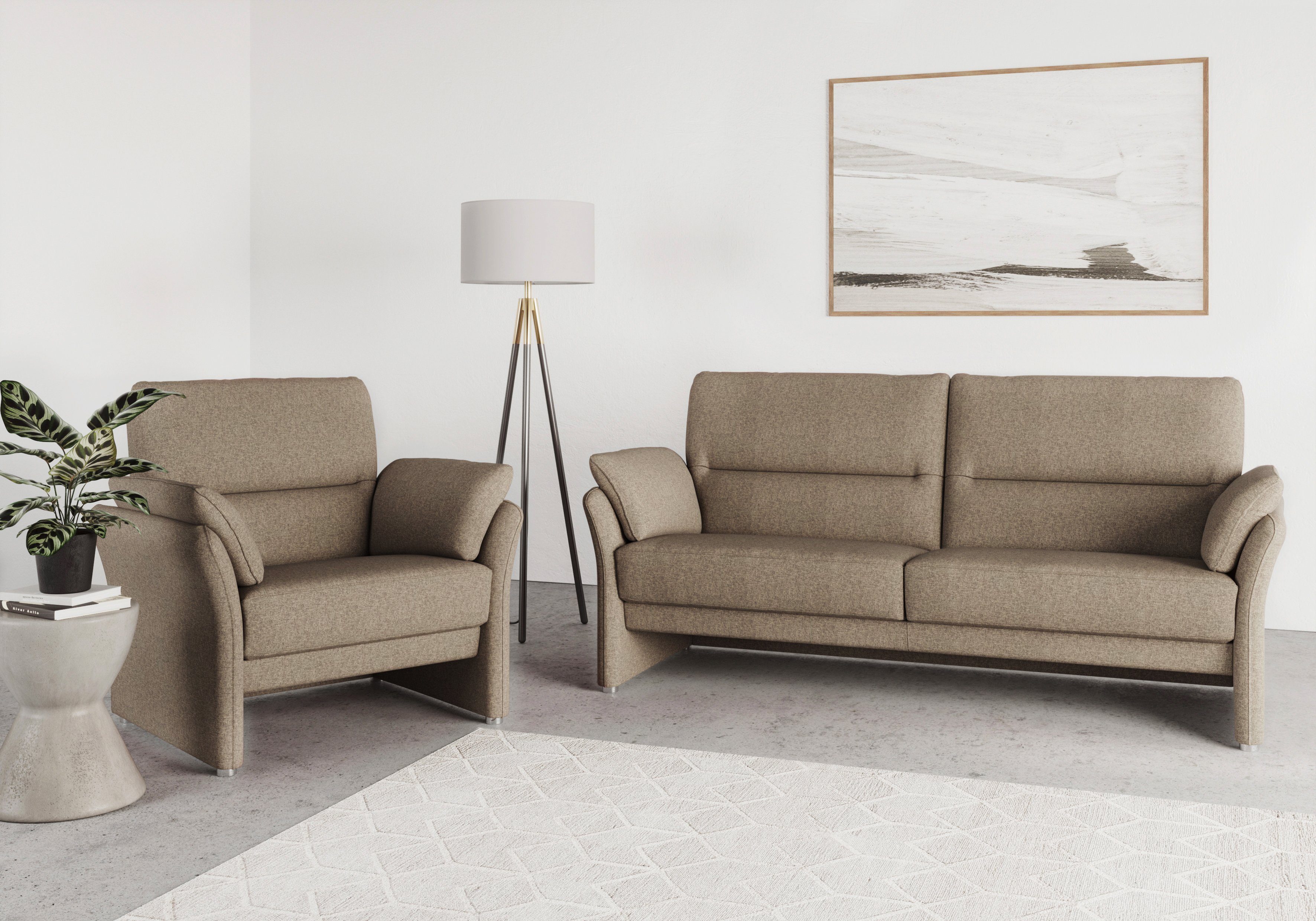 DOMO collection 2-zitsbank Pina met binnenvering, breedte 199 cm