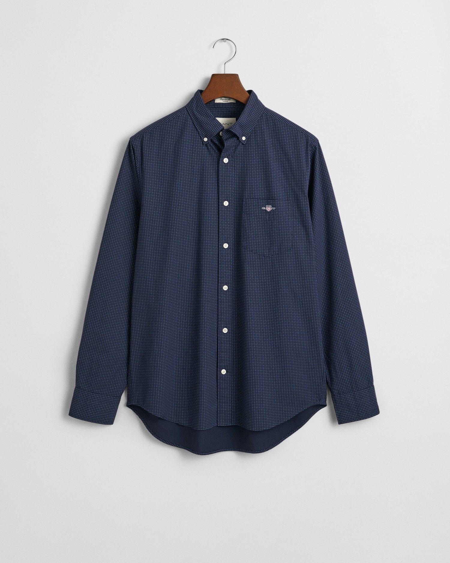 Gant Overhemd met lange mouwen REG MICRO PRINT SHIRT met een subtiele, doorlopende micro-print
