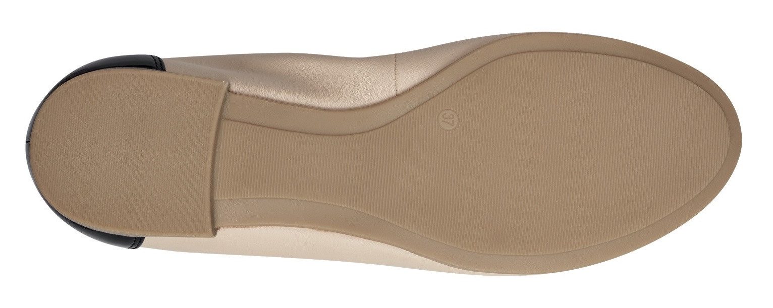 Tamaris Ballerina's , blockhak, business schoen, instapschoen met elastische afwerking