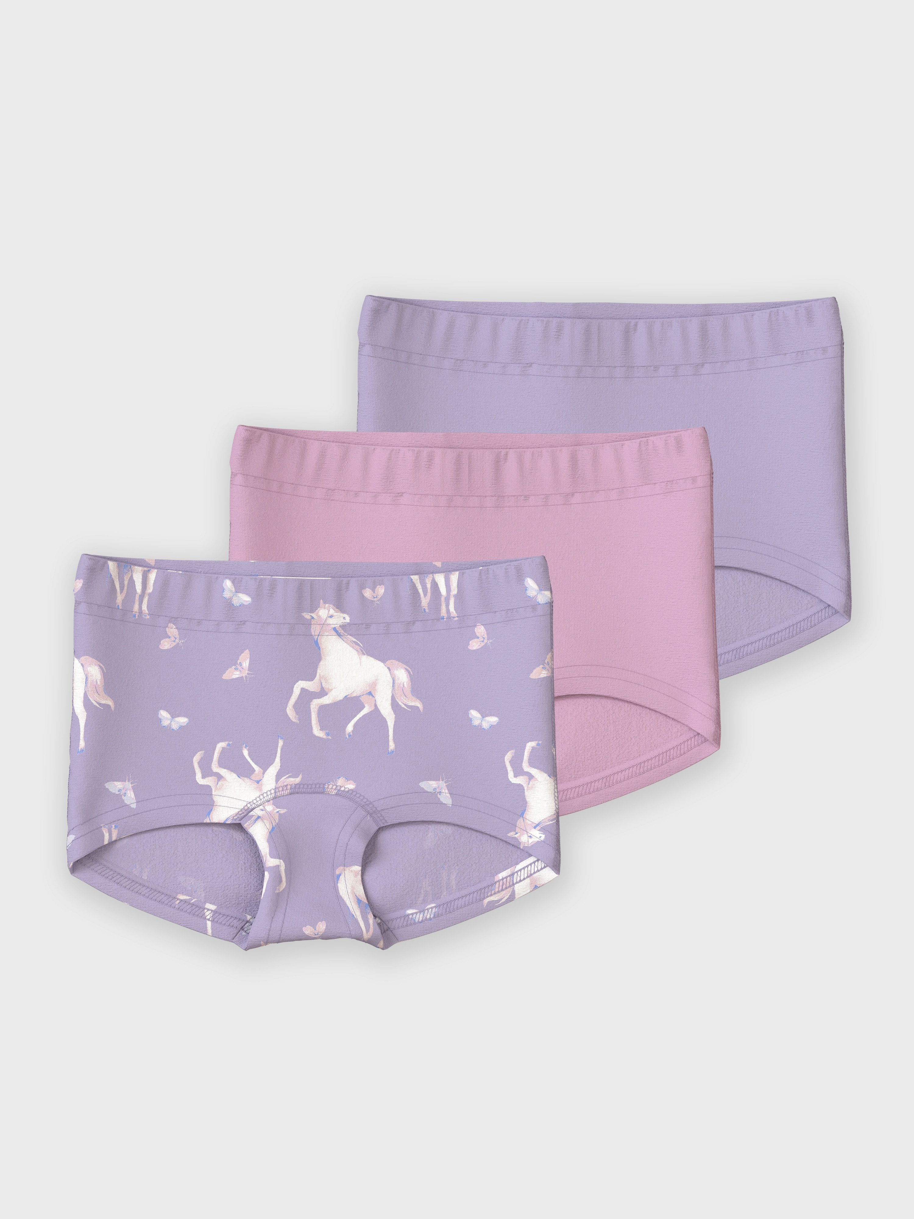 Name It Hipster NMFTIGHTS 3P PASTEL LILAC HORSE NOOS (set, 3 stuks)