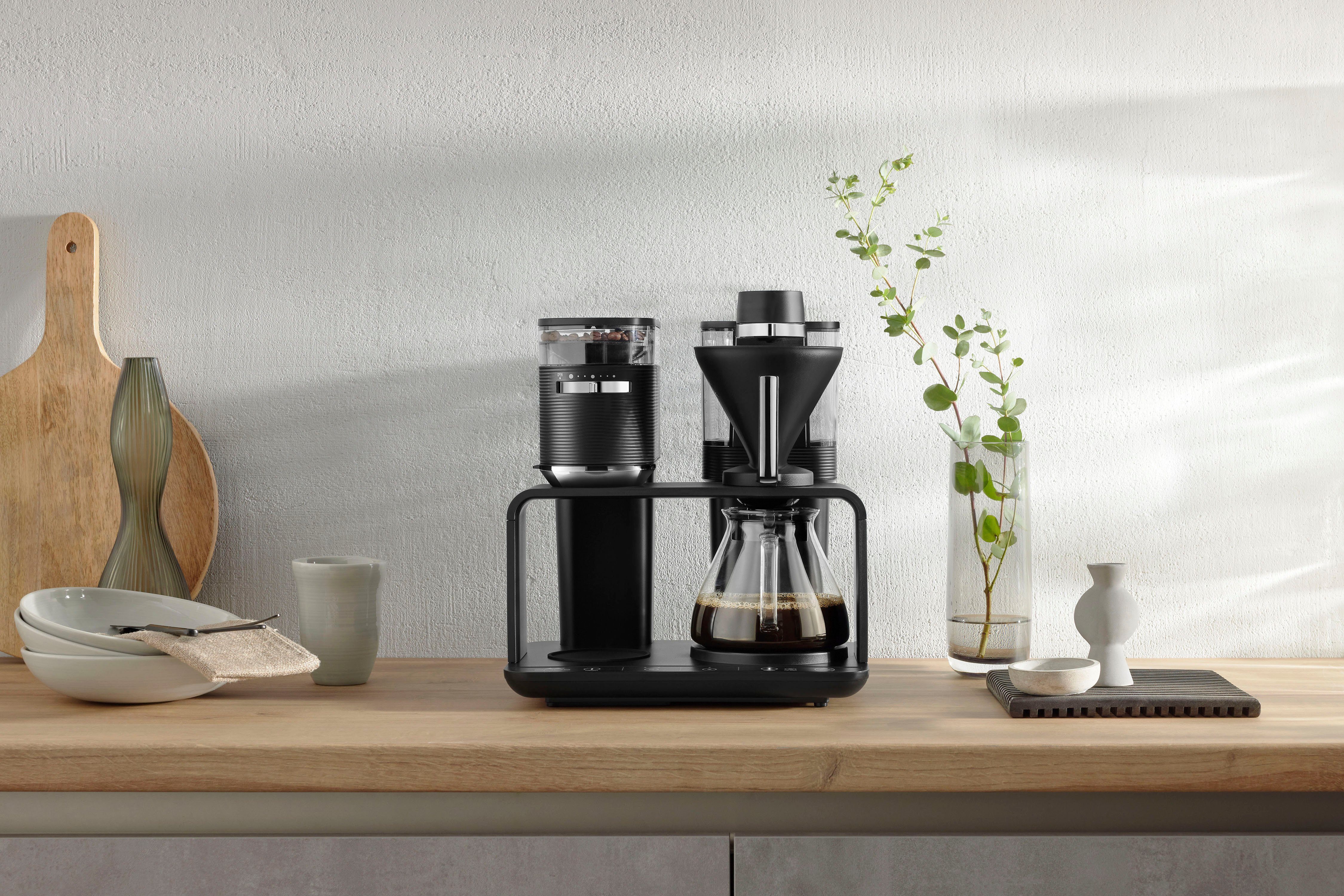Melitta Koffiezetapparaat met bonenmaler EPOS® 1024-04, 1 l, Zwart/goudkleur, 360° draaibare watertuit