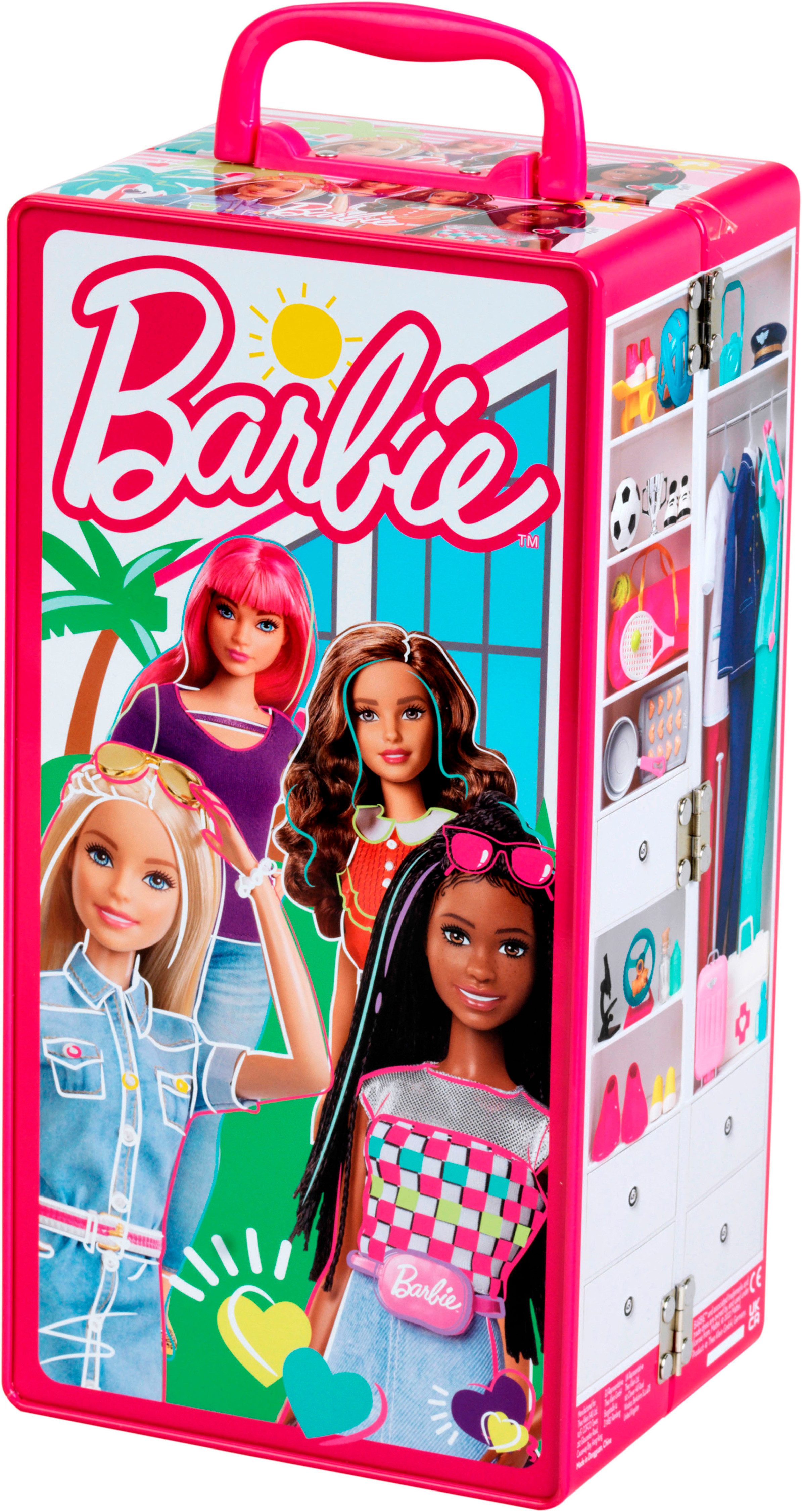 Klein Poppenkledingkast Barbie kastkoffer