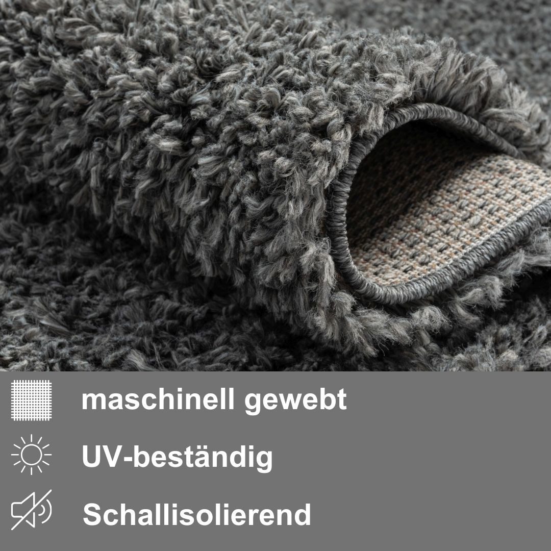 Myflair Möbel & Accessoires Hoogpolig vloerkleed My Shaggy Shaggy, uni-kleuren, licht glanzend, microvezel, extra fluffy