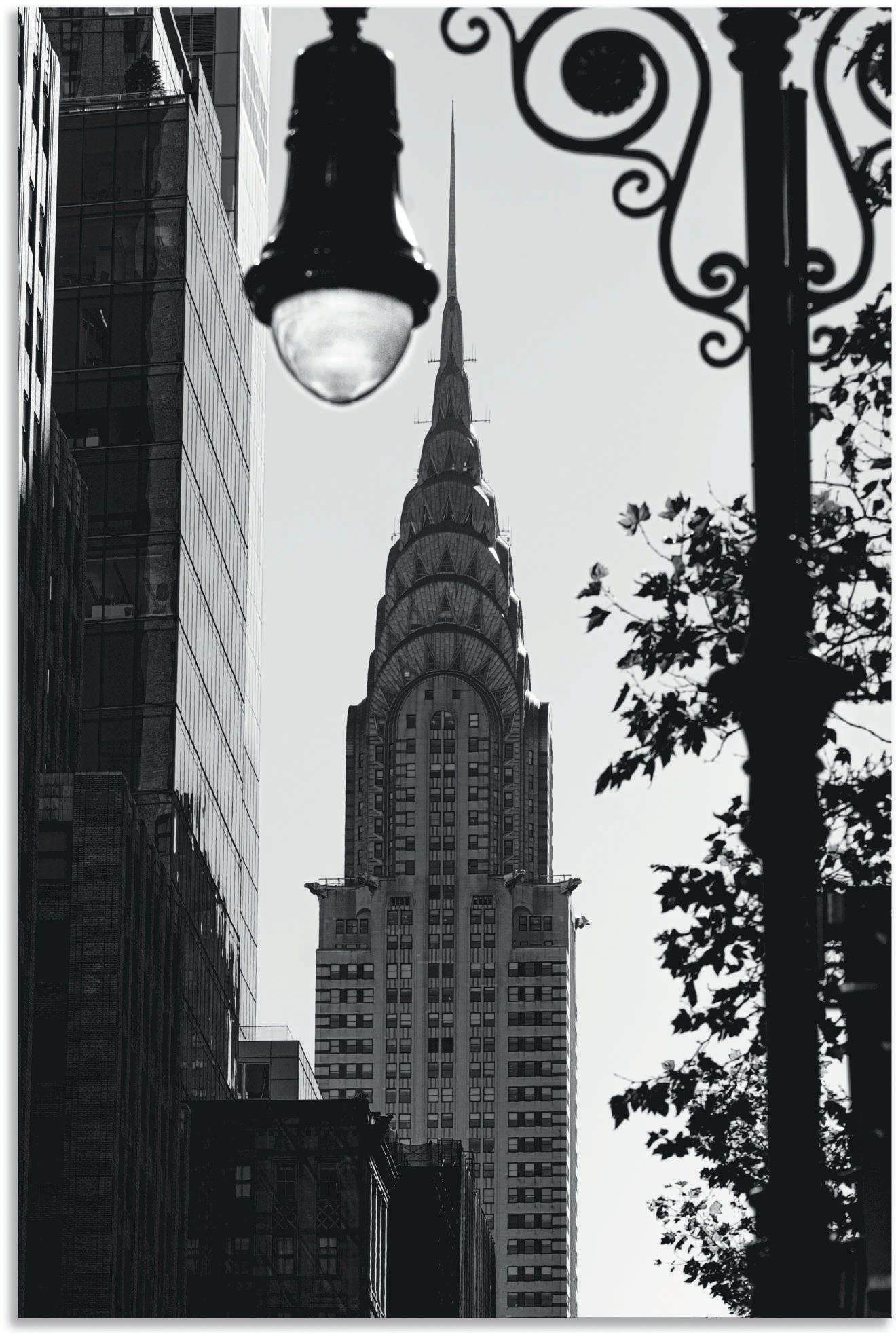 Artland Artprint New York Chrysler Building in vele afmetingen & productsoorten - artprint van aluminium / artprint voor buiten, artprint op linnen, poster, muursticker / wandfolie