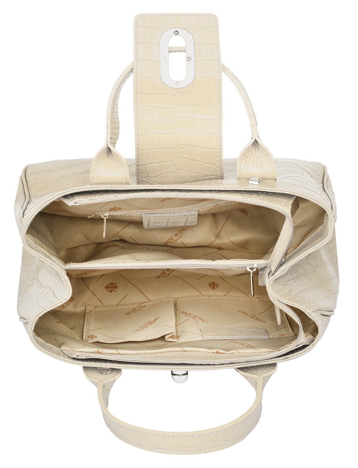 Cluty Tas echt leer, made in italy (1-delig)