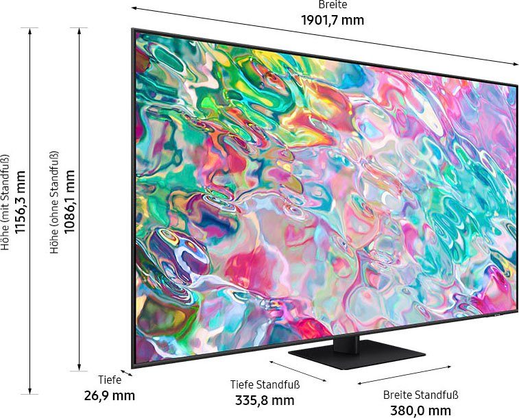 Samsung QLED-TV 85" QLED 4K Q70B (2022), 214 cm / 85", Smart TV, Quantum Processor 4K, Quantum HDR, Supreme UHD-dimming