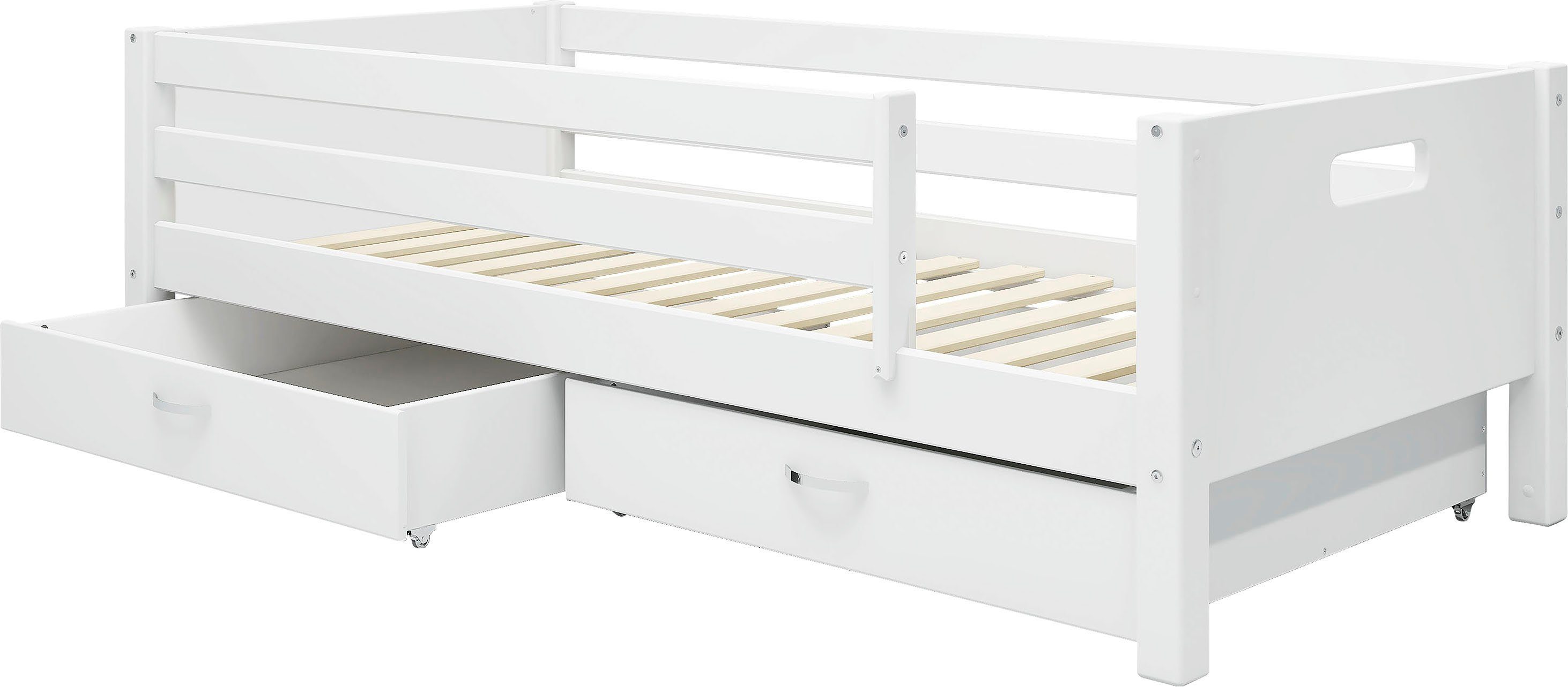 Thuka 1-persoonsledikant Nordic Kinderbed, Speelbed, Daybed, van de beste kwaliteit, stabiel, om te bouwen, met lades