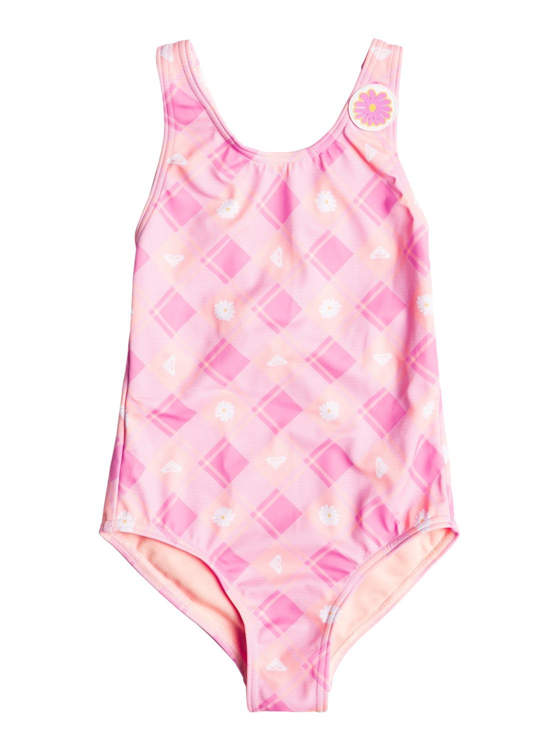 Roxy Badpak Flower Plaid meisjes badpakken maat 0 0 roze