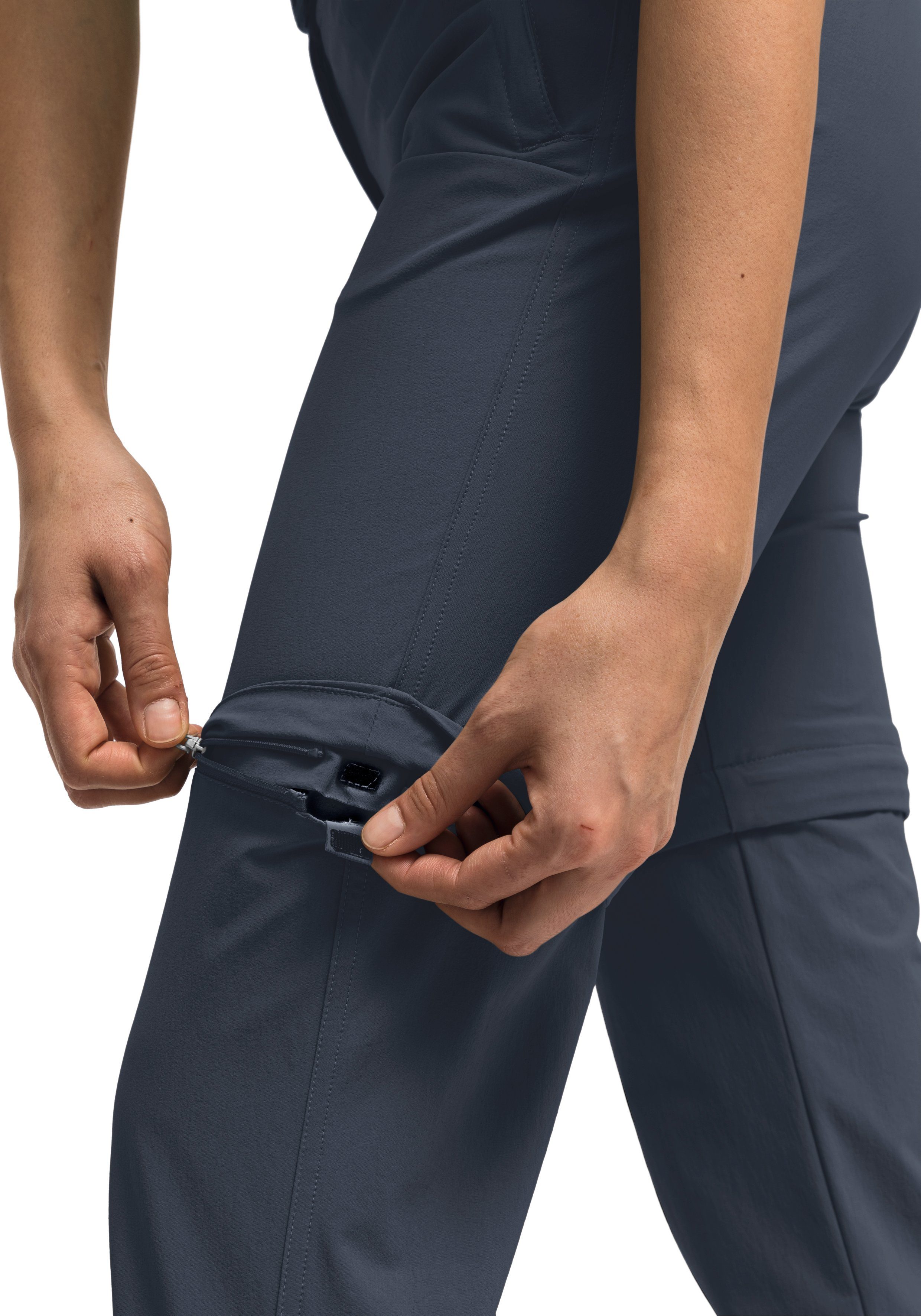 Maier Sports Functionele broek Nata 2 Dames wandelbroek, afritsbare outdoorbroek, 3 zakken, regular fit