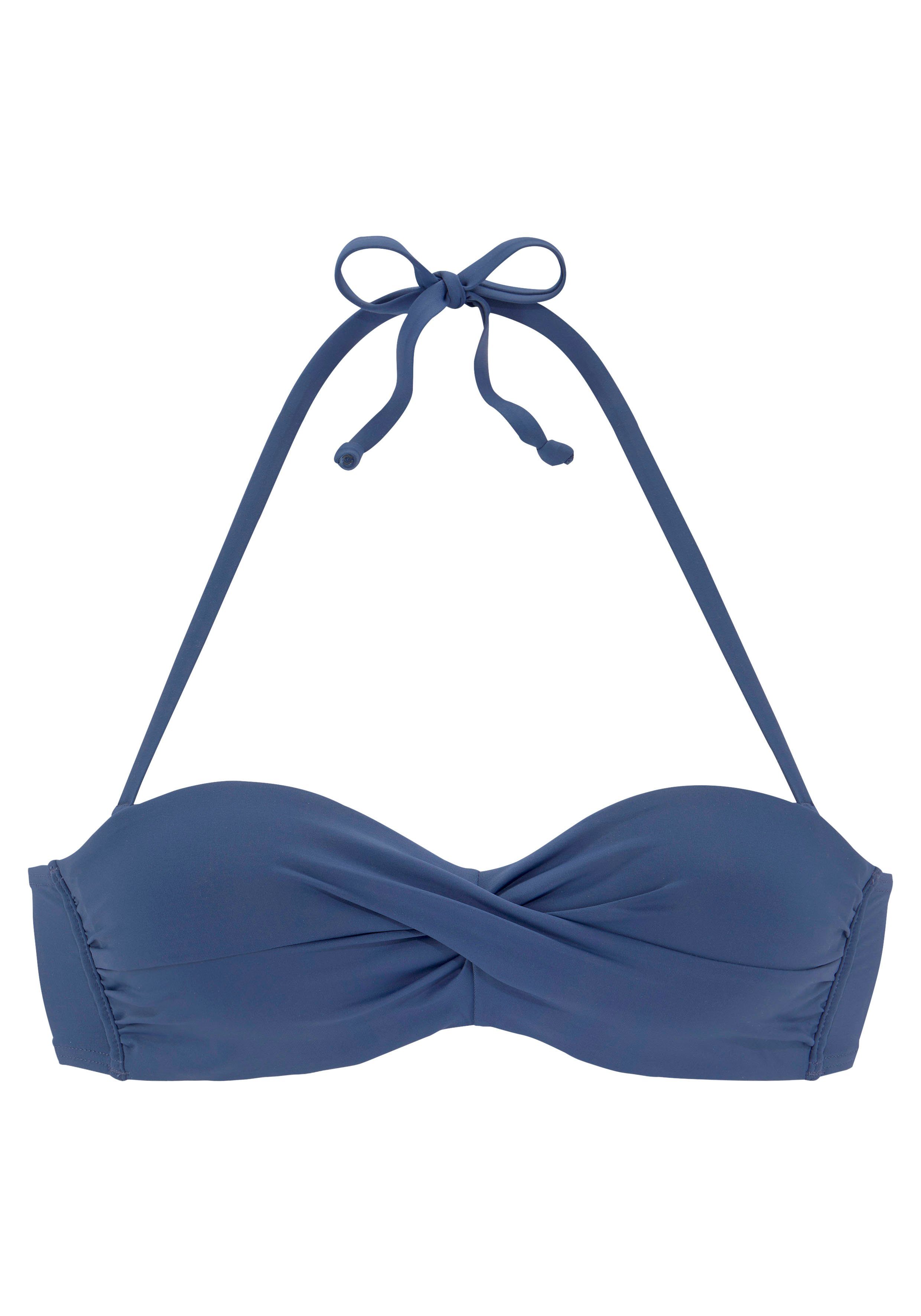 s.Oliver RED LABEL Beachwear Beugelbikinitop in bandeaumodel Rome in wikkellook