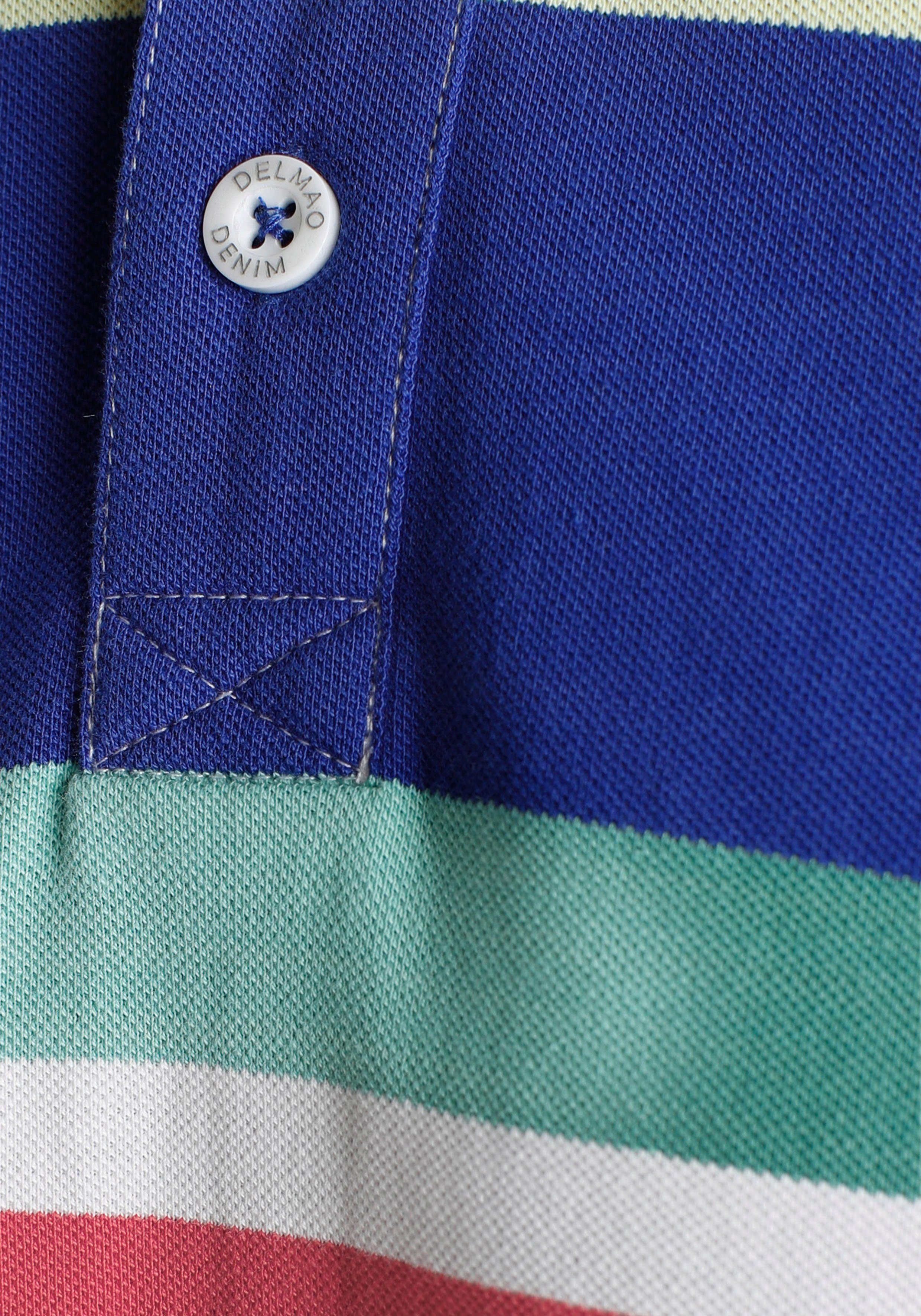 DELMAO Poloshirt Korte mouwen, met polokraag, van piqué-stof, van 100% katoen