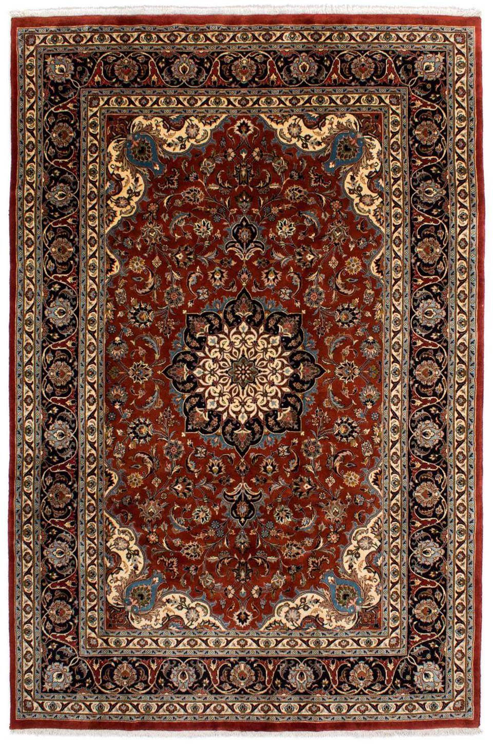 morgenland Wollen kleed Maschad bloemmotief beige 300 x 198 cm Uniek exemplaar met certificaat