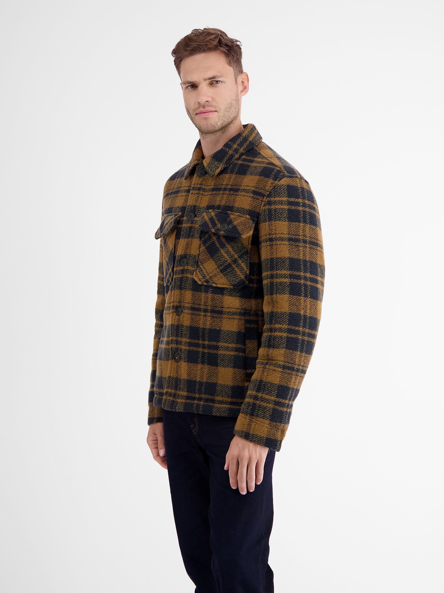 Lerros Overhemdjasje LERROS geruite overshirt-jack