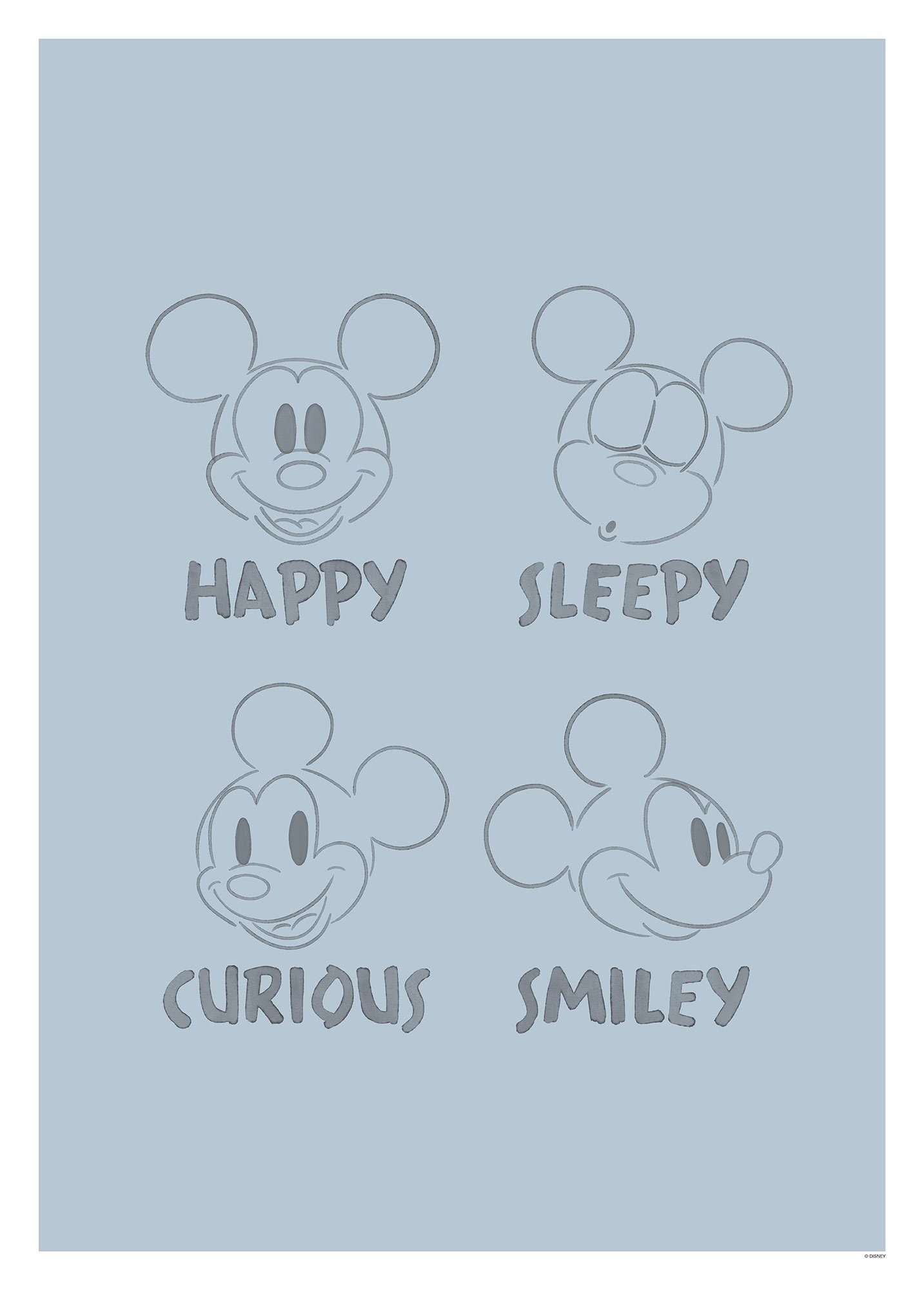 Komar Poster Mickey Blue Emotions