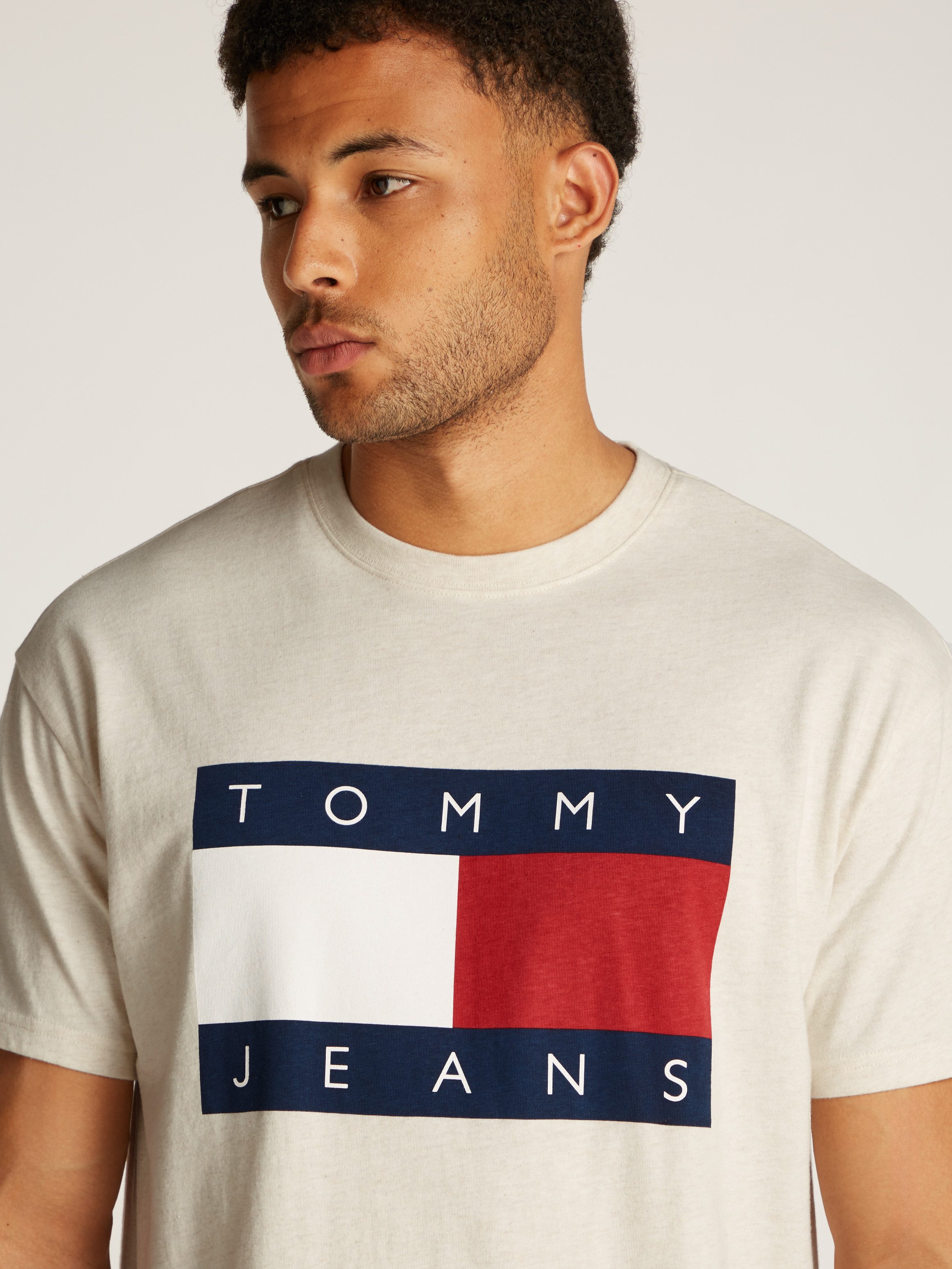 TOMMY JEANS T-shirt TJM RLX MELANGE BIG FLAG TEE