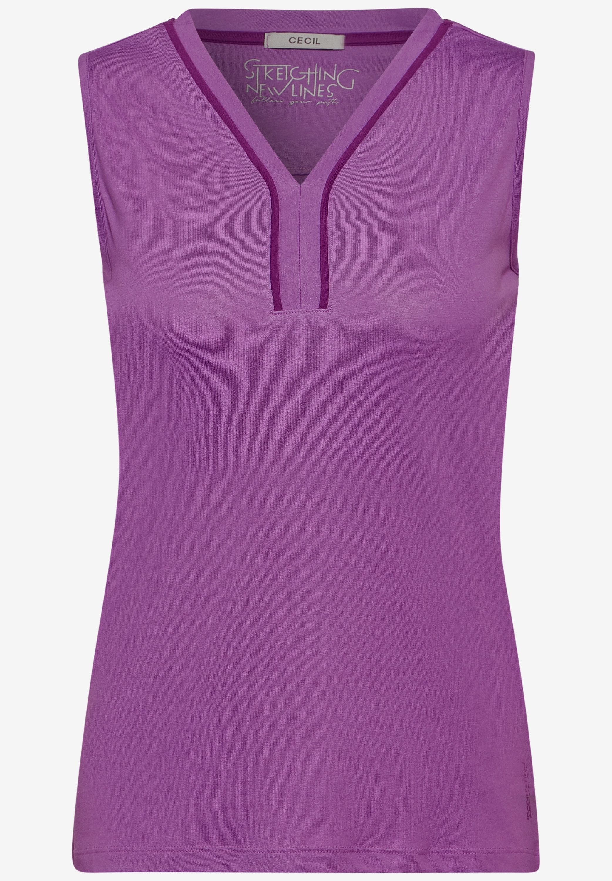 Cecil Tanktop met paspelband