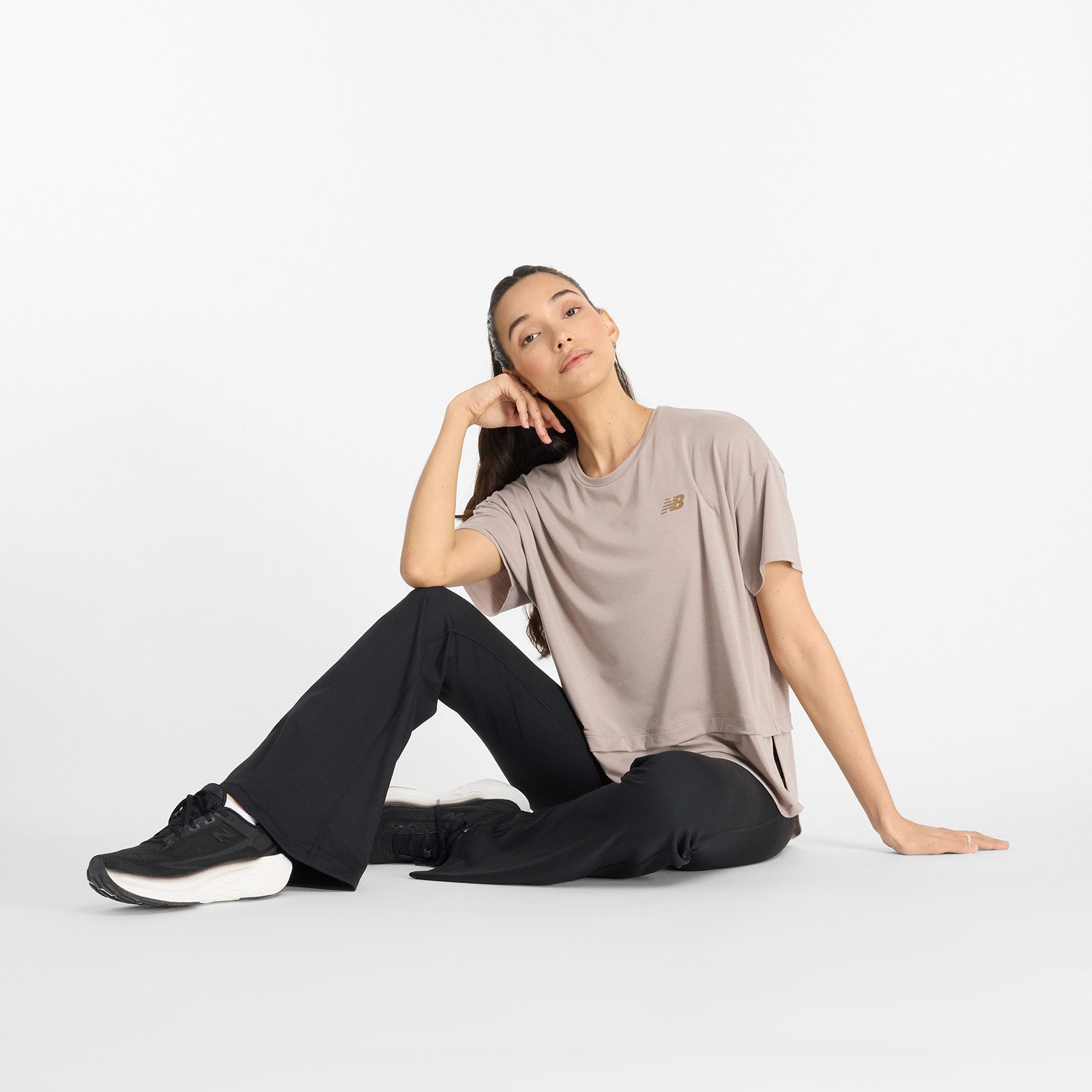 New Balance Runningshirt met merk