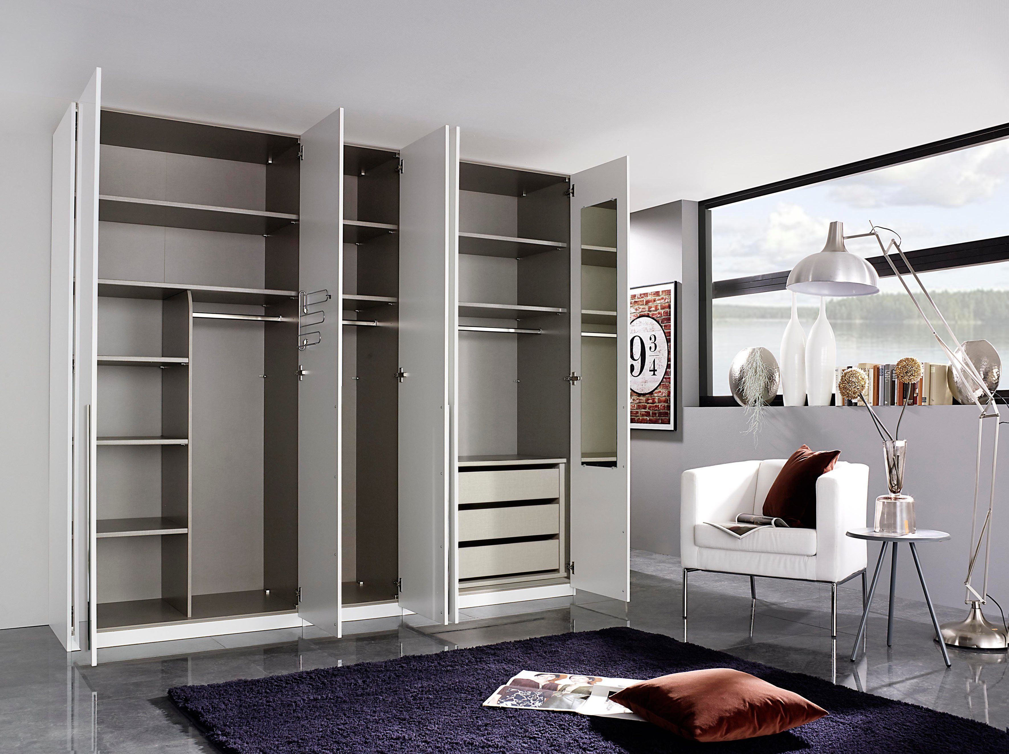 rauch Draaideurkast Montclar Passe-partout optioneel met verlichting, incl. vele accessoires