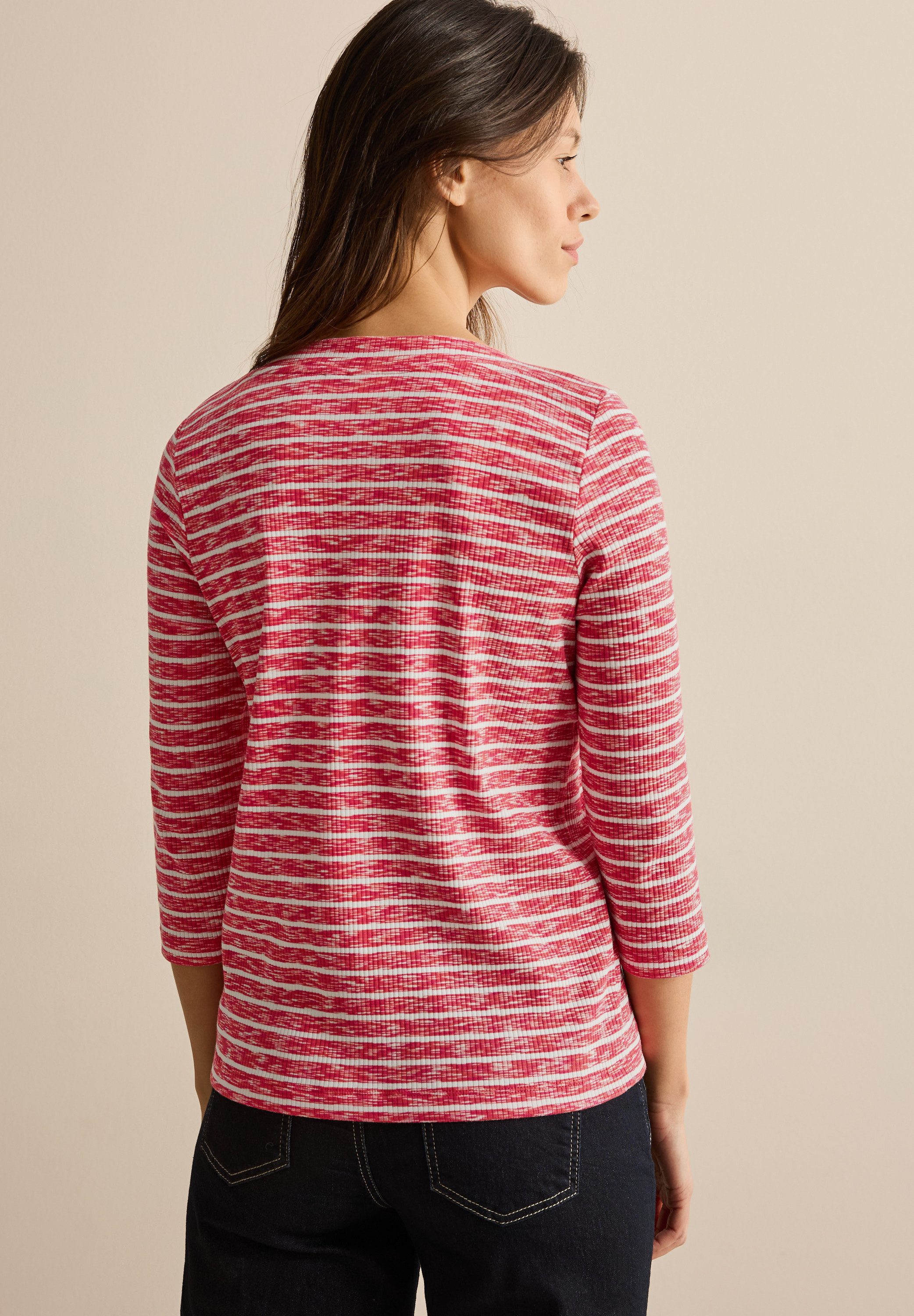 Cecil Shirt met lange mouwen gevlekte look