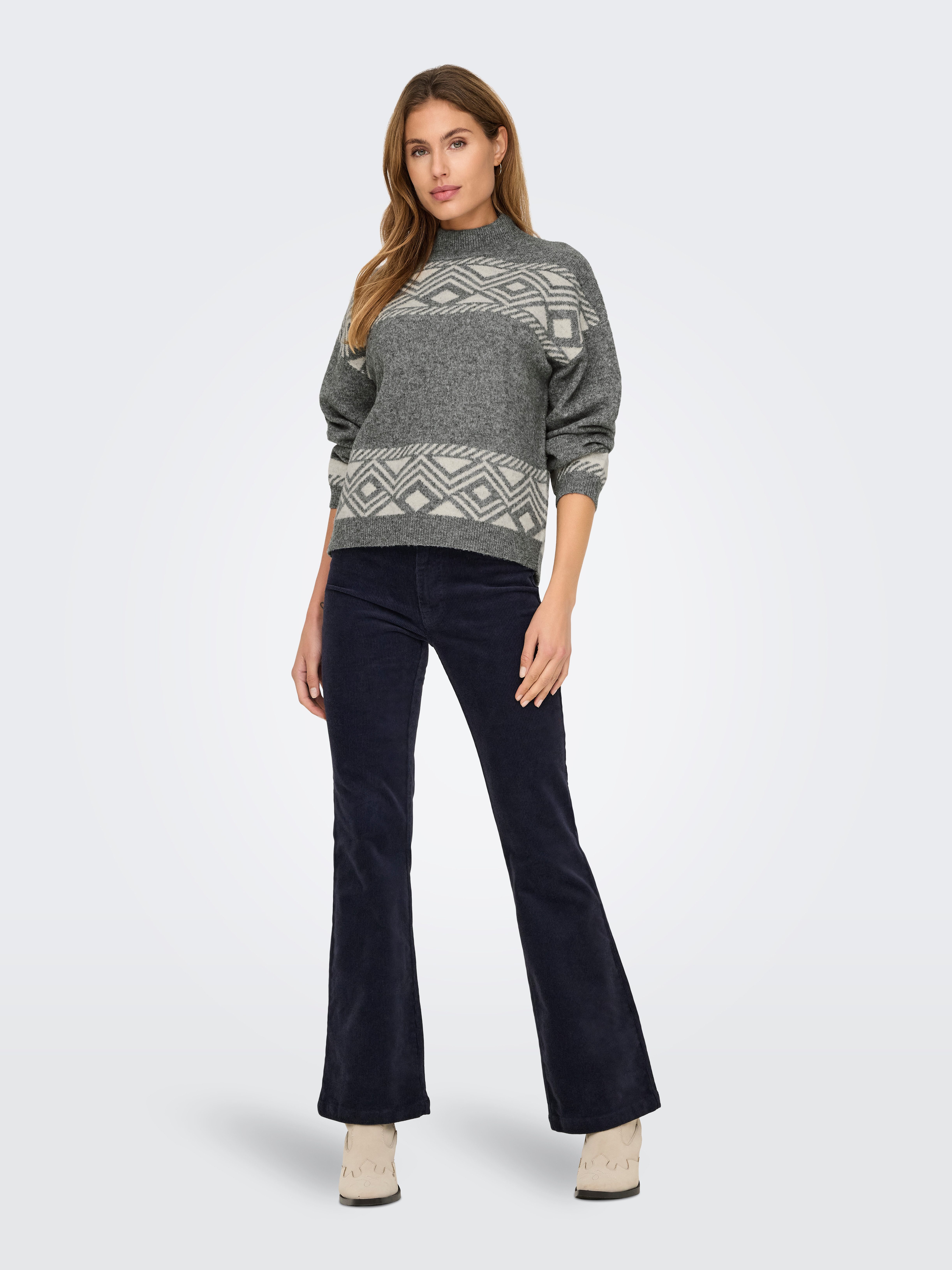Only Trui met staande kraag ONLVICTORIA L S PULLOVER KNT NOOS