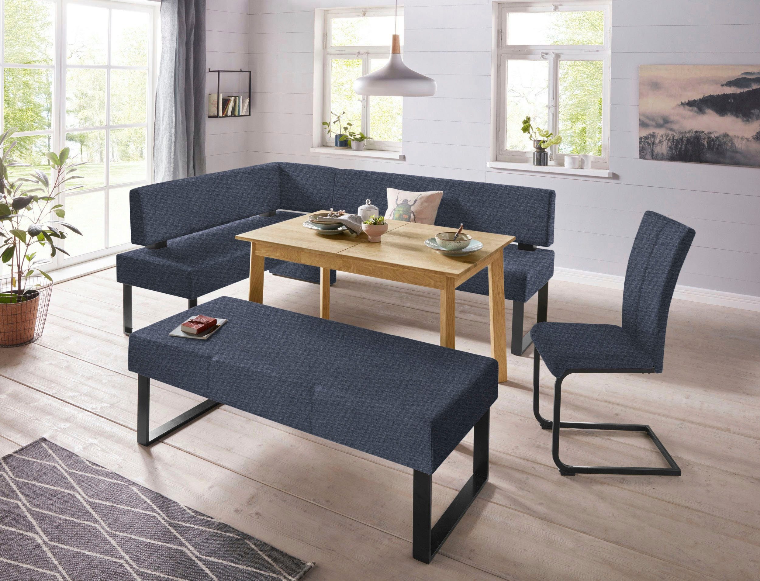 Home affaire Zitbank Oliver Breedte 140 cm, met metalen frame
