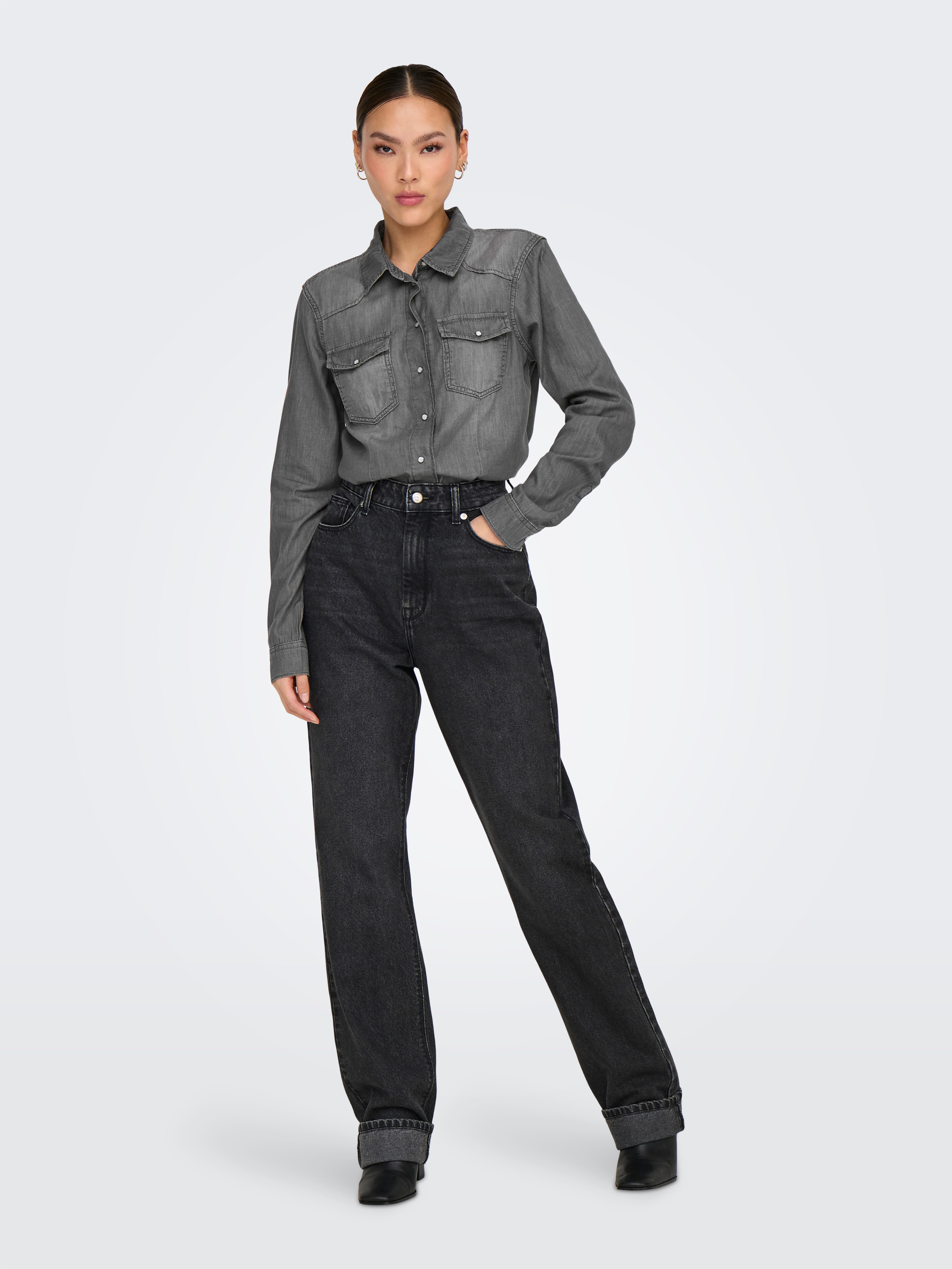Only Jeans blouse ONLALICE REG SHIRT DNM BOX AKM