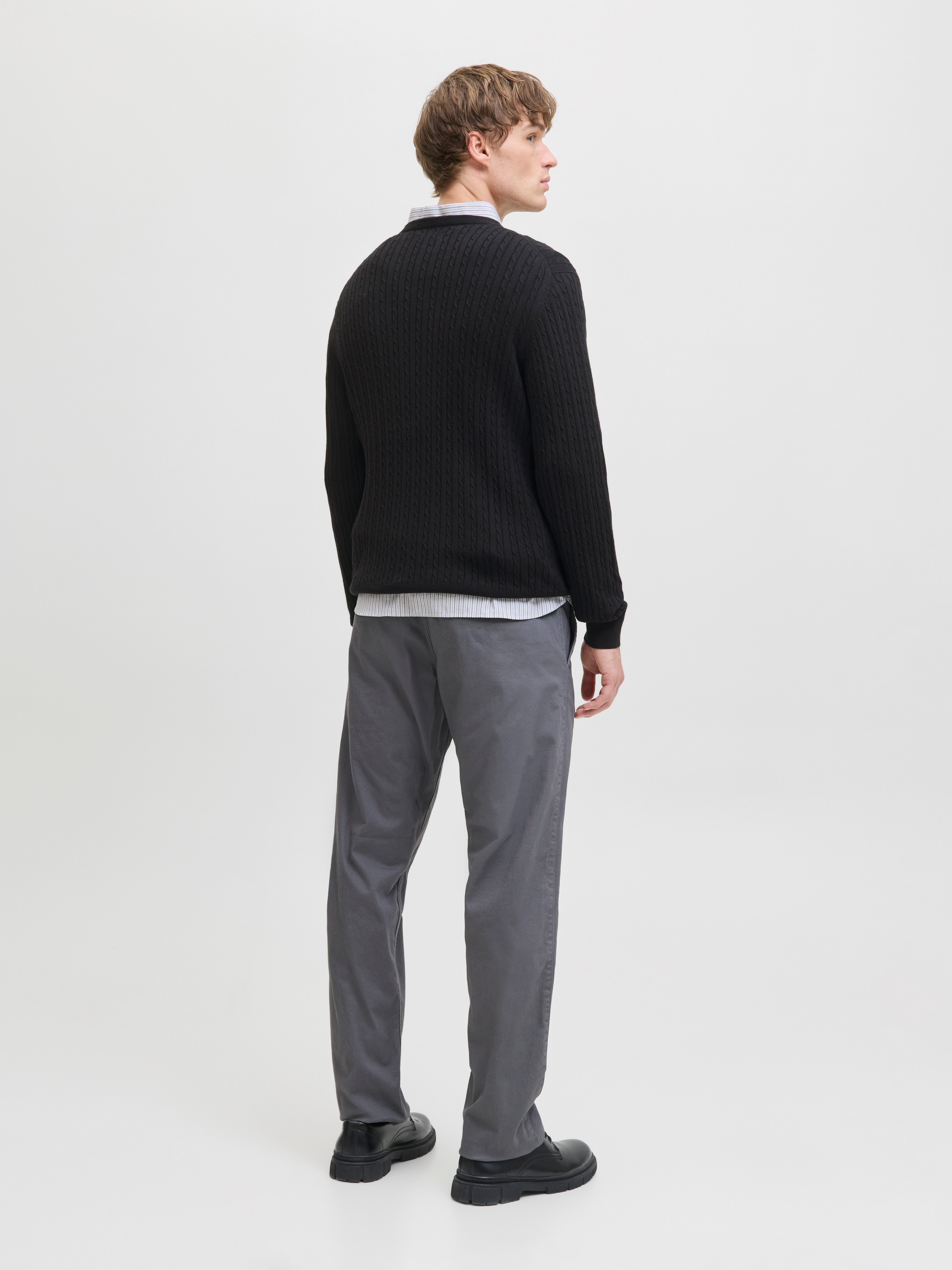 Jack & Jones Gebreide trui JJEEMIL KNIT CABLE CREW NECK NOOS