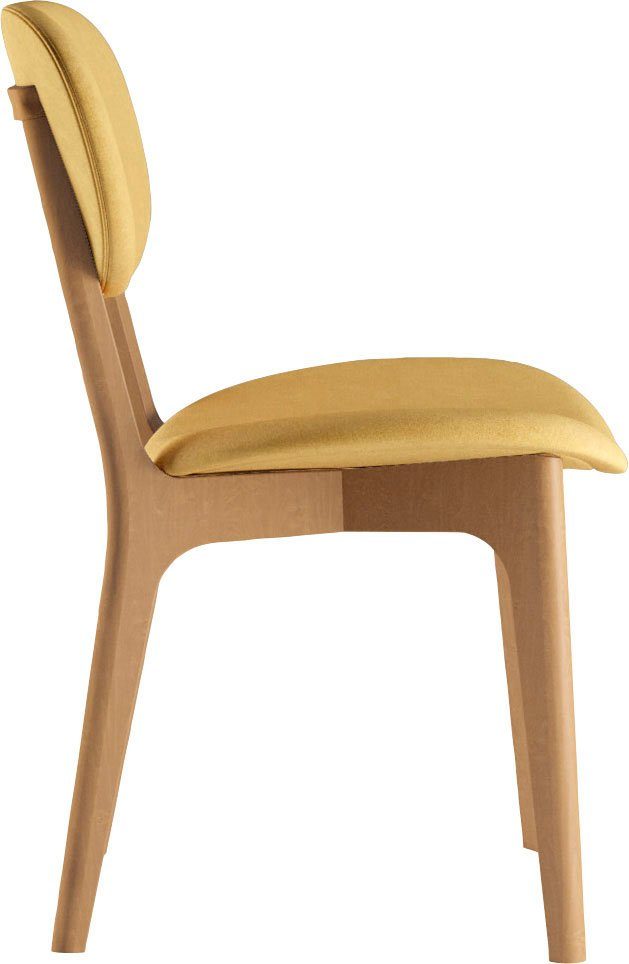 INOSIGN Stoel COZY Made in Italy Frame in beuken, kersen- of notenhout, massief hout, designstoel (set, 2 stuks)