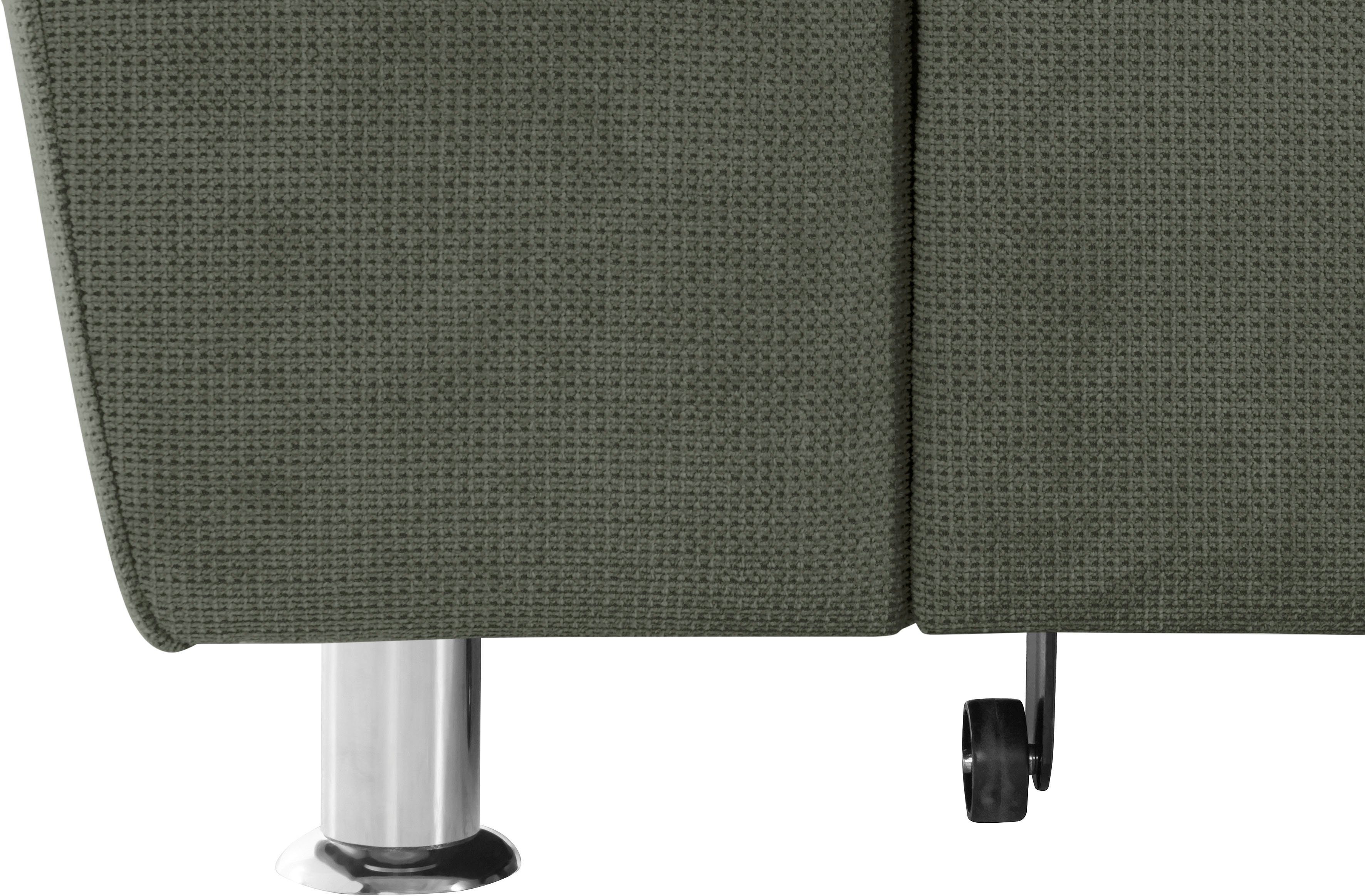DOMO collection Hoekbank Franzi, tijdloos en elegant, moderne zittingstikking, L-Vorm