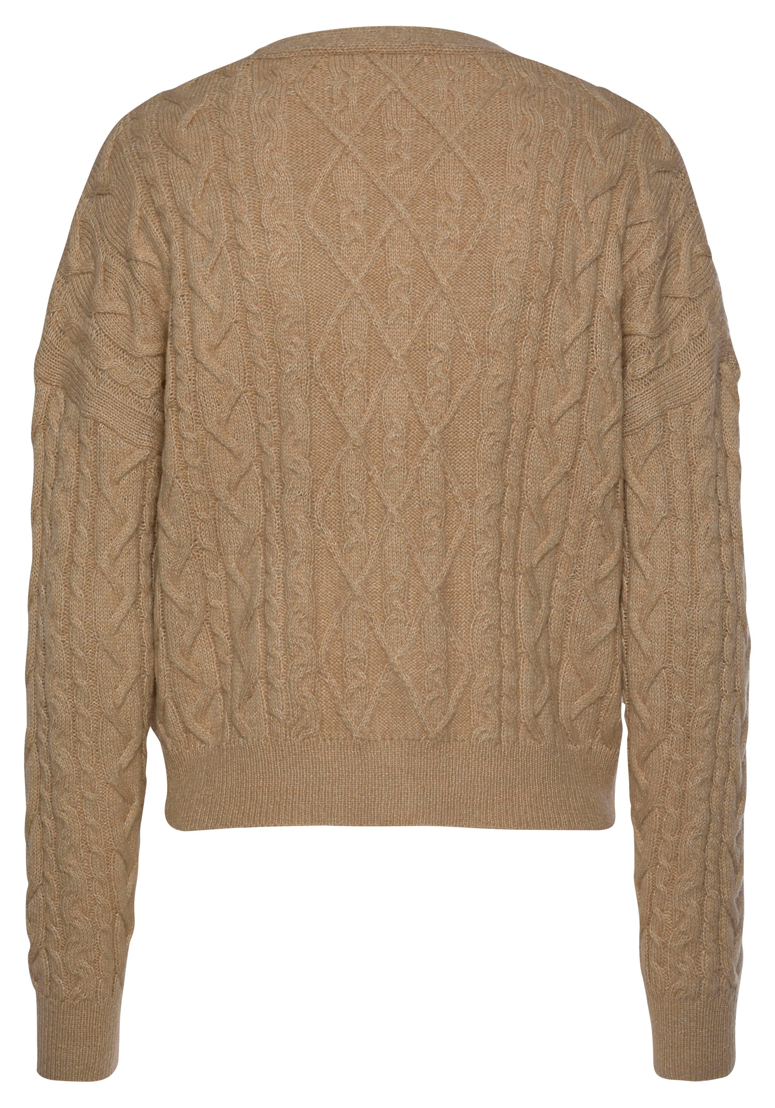 Lascana Vest met kabelpatroon, knuffelzachte cardigan, casual