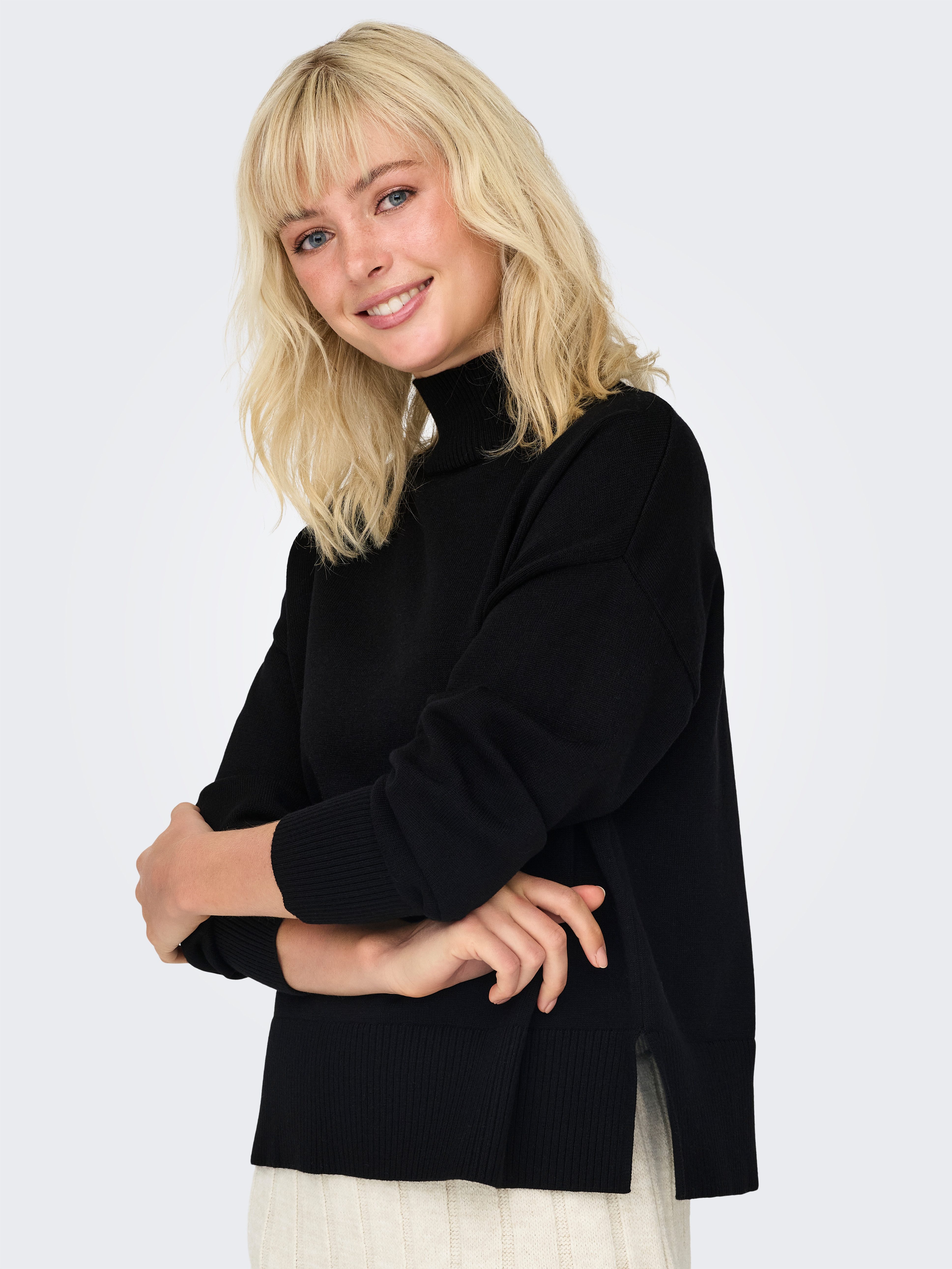 Only Trui met staande kraag ONLBARI L S HIGHNECK KNT