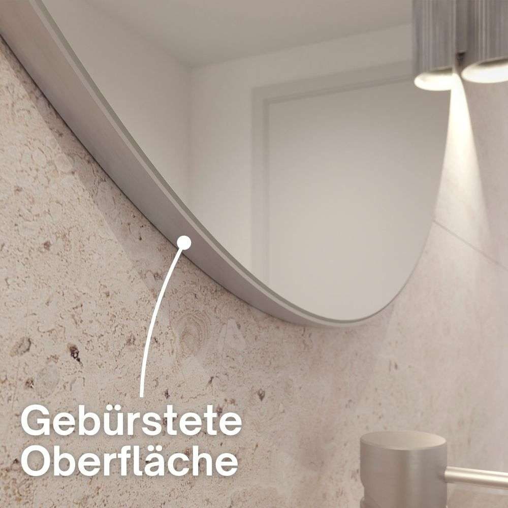 Loevschall Wandspiegel Refine, ronde wandspiegel voor alle ruimte types, stijlvolle lijst