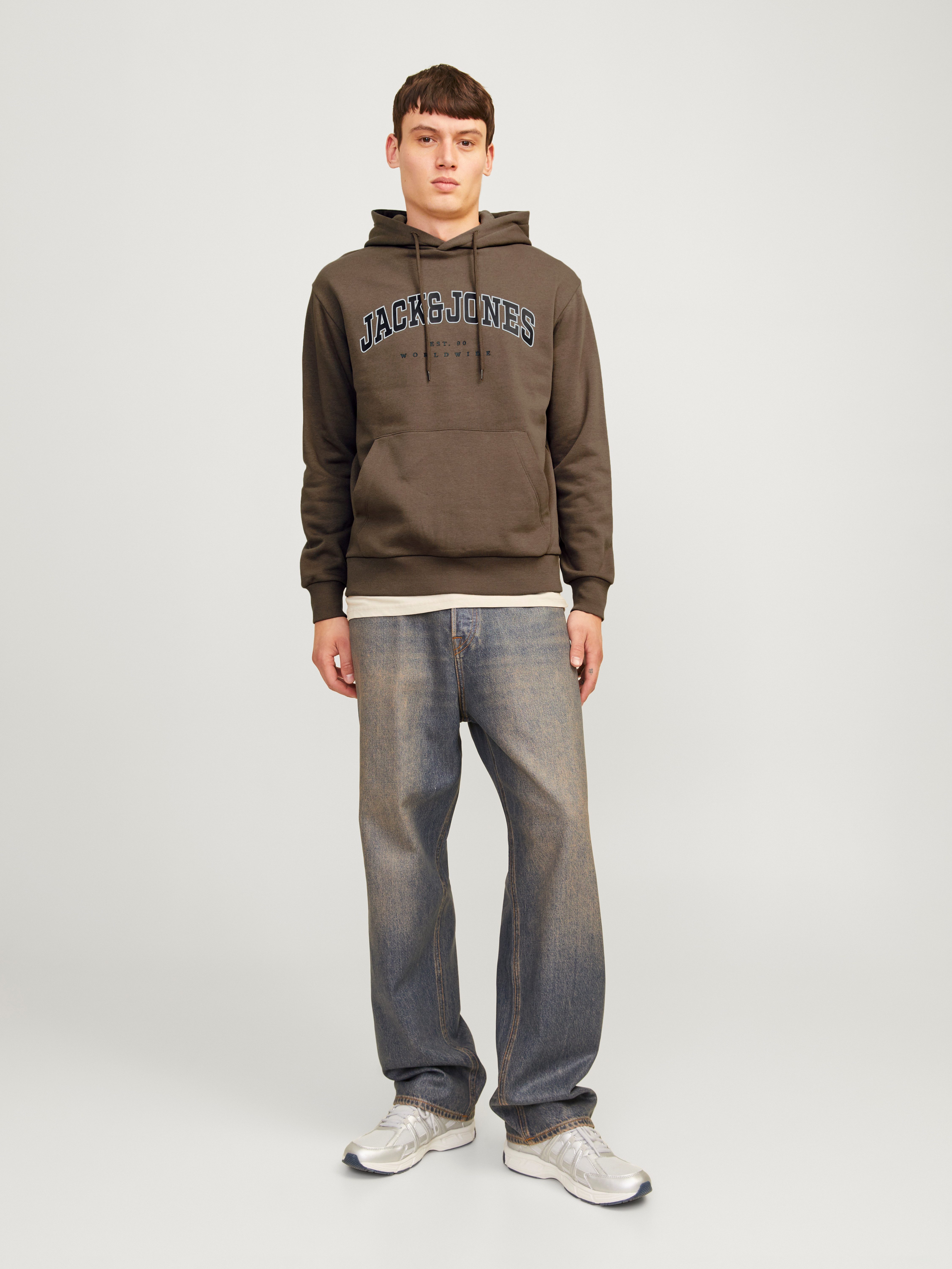 Jack & Jones Hoodie JJECALEB VARSITY SWEAT HOOD NOOS