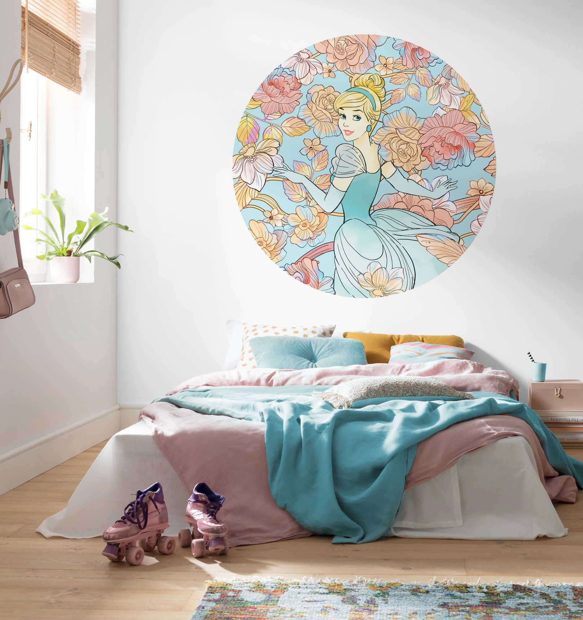Komar Vliesbehang Zelfklevend vlies - Cinderella Pastel Dreams - Afmeting 125 x 125 cm (1 stuk)