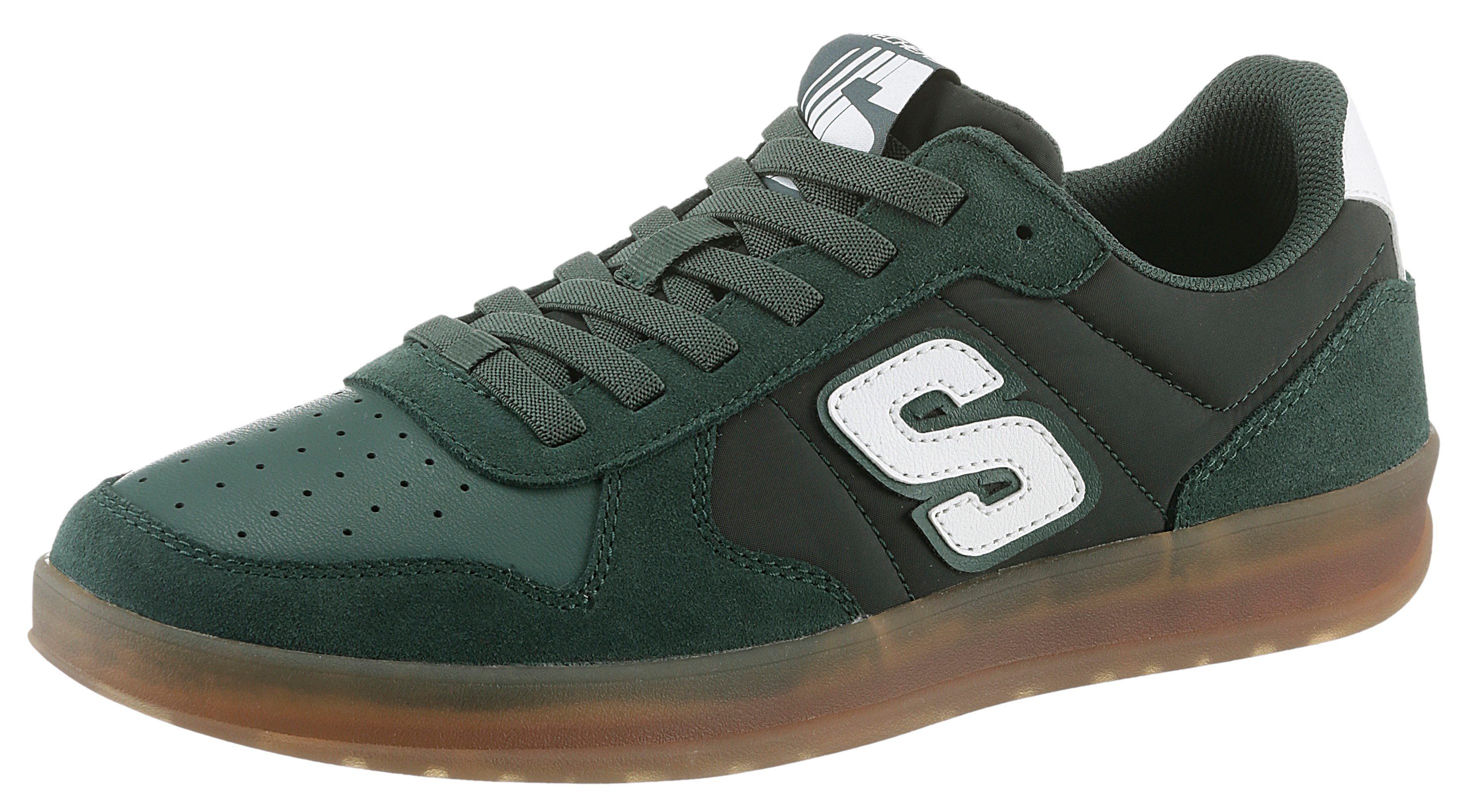 Skechers Slip-on sneakers NEW WAVE CUP-CALVEN , retro sneaker, veterschoen met elastiek heren lage sneakers maat 44 groen