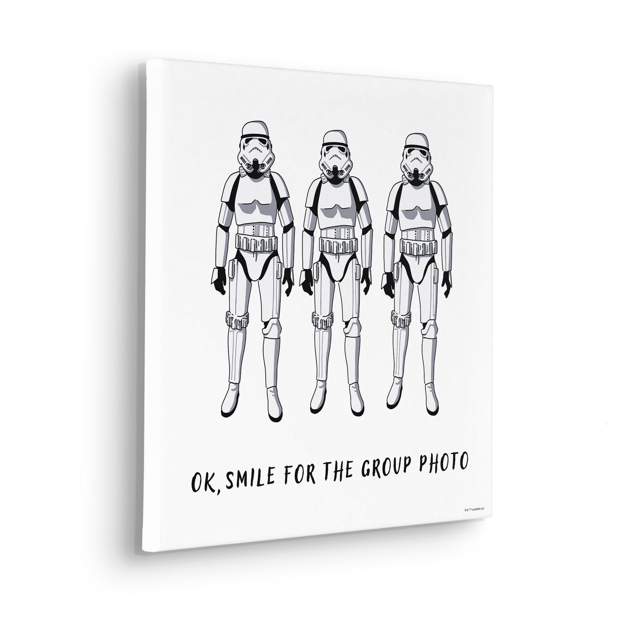 Komar Artprint op linnen Star Wars Stormtrooper Group Photo 40 x 50 cm (breedte x hoogte) - kinderkamer, decoratie (1 stuk)