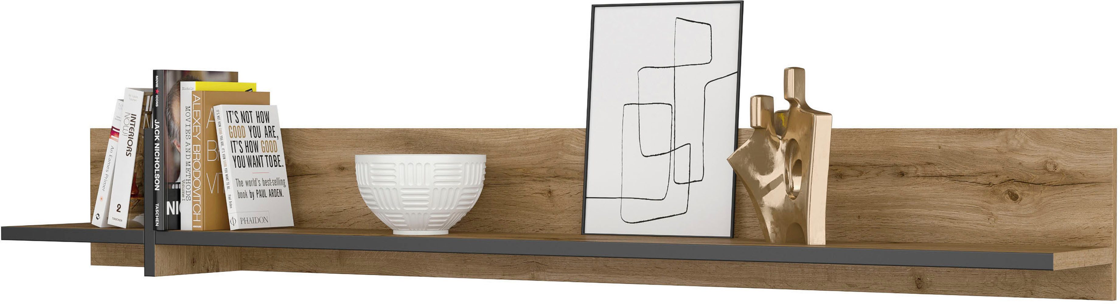 INOSIGN Wandrek Cross,Breedte 180 cm, moderne wandplank